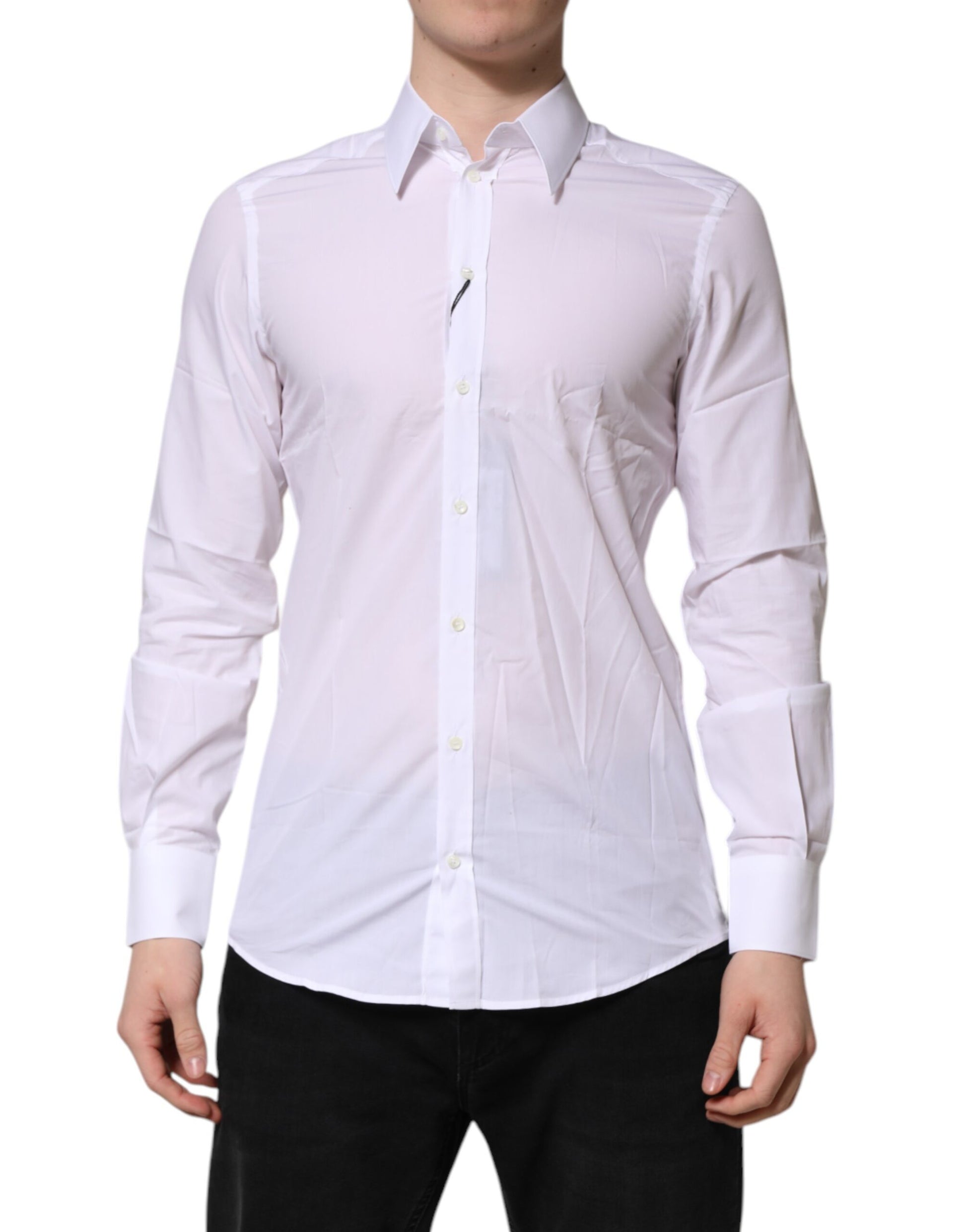 White MARTINI Long Sleeves Dress Formal Shirt