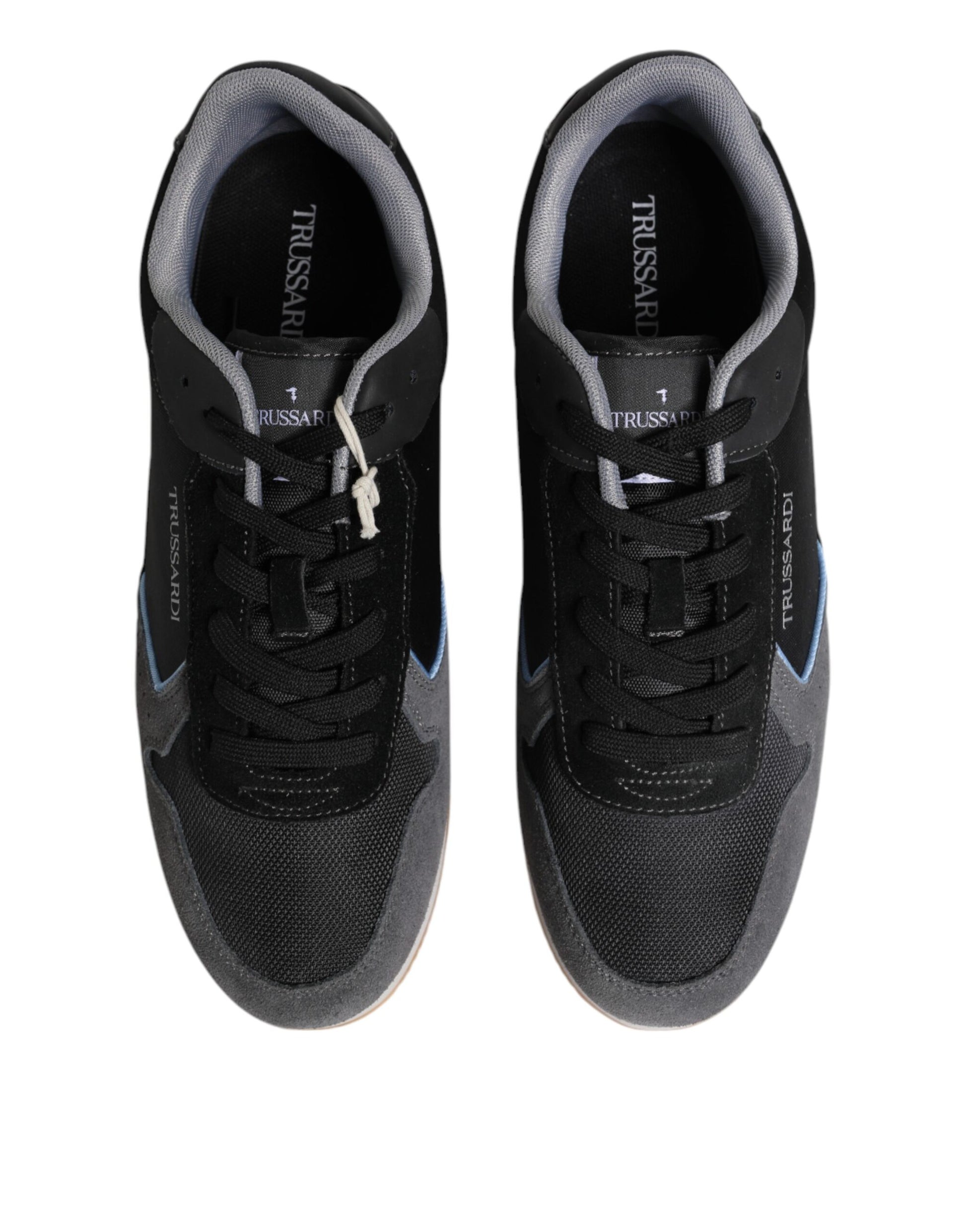 Black Gray Lace Up Low Top Casual Sneakers Shoes