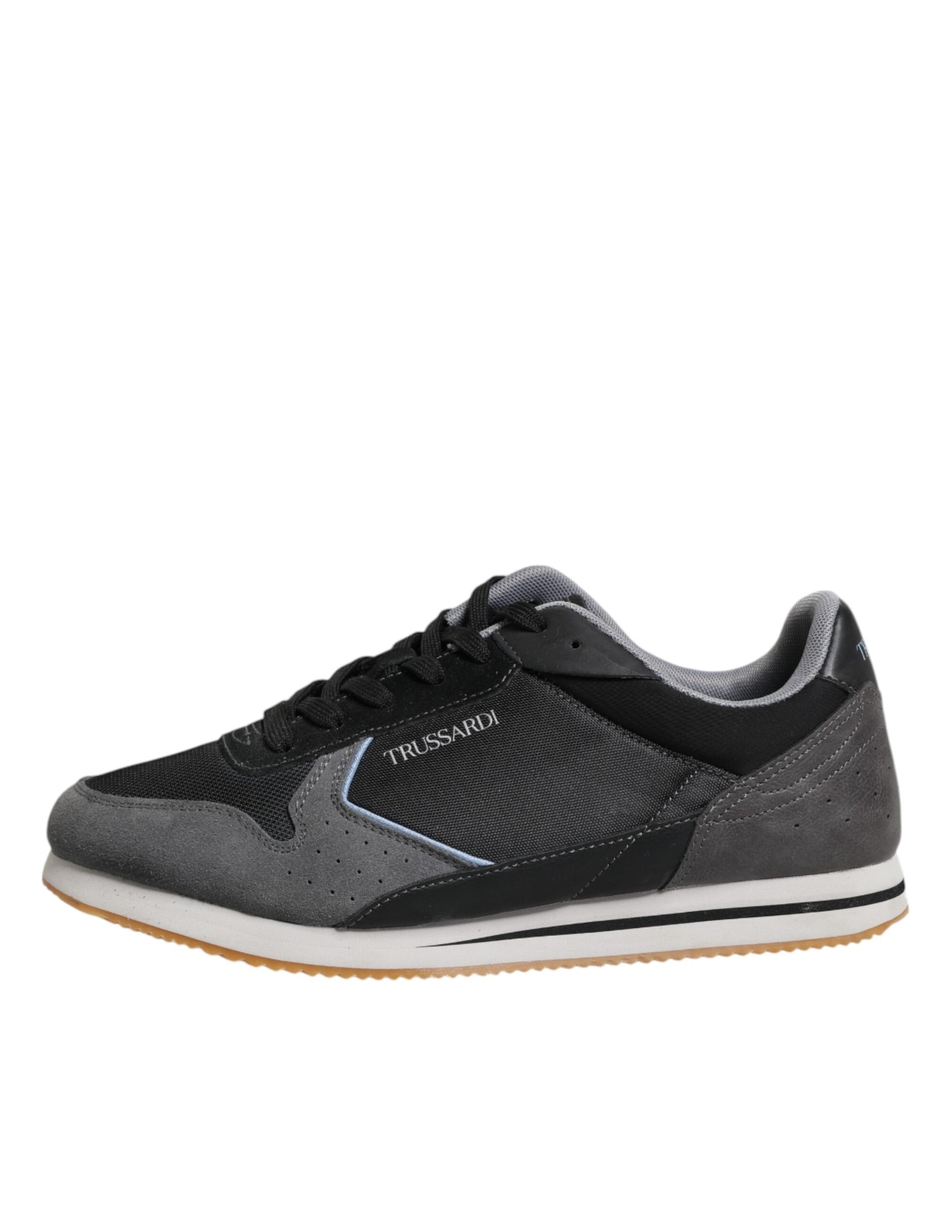 Black Gray Lace Up Low Top Casual Sneakers Shoes