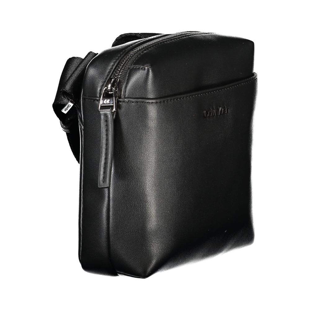 "Nero Poliuretano Men Shoulder Bag"