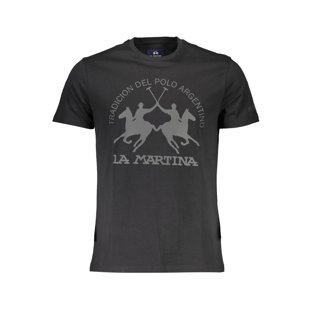 Black Cotton Men's T-Shirt