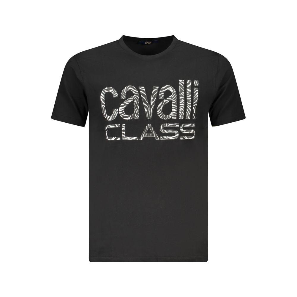 Black Cotton Men T-Shirt