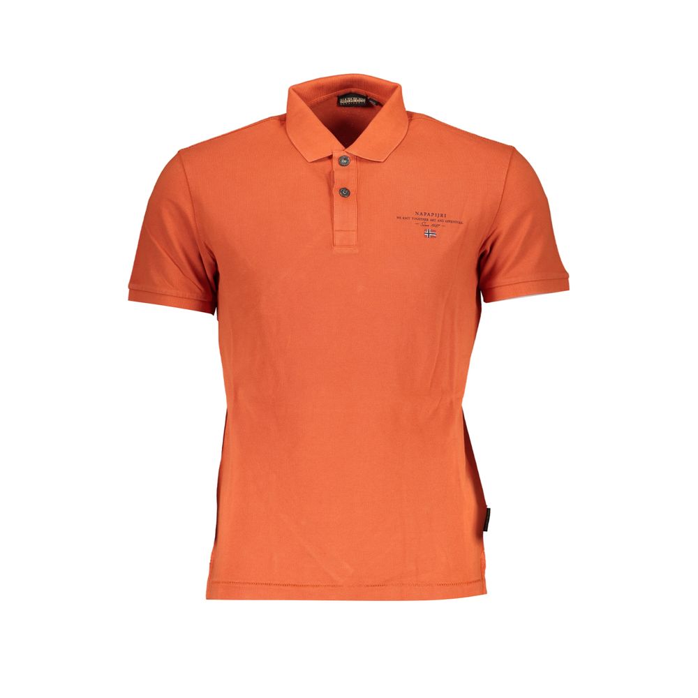 Arancione Cotton Men Polo