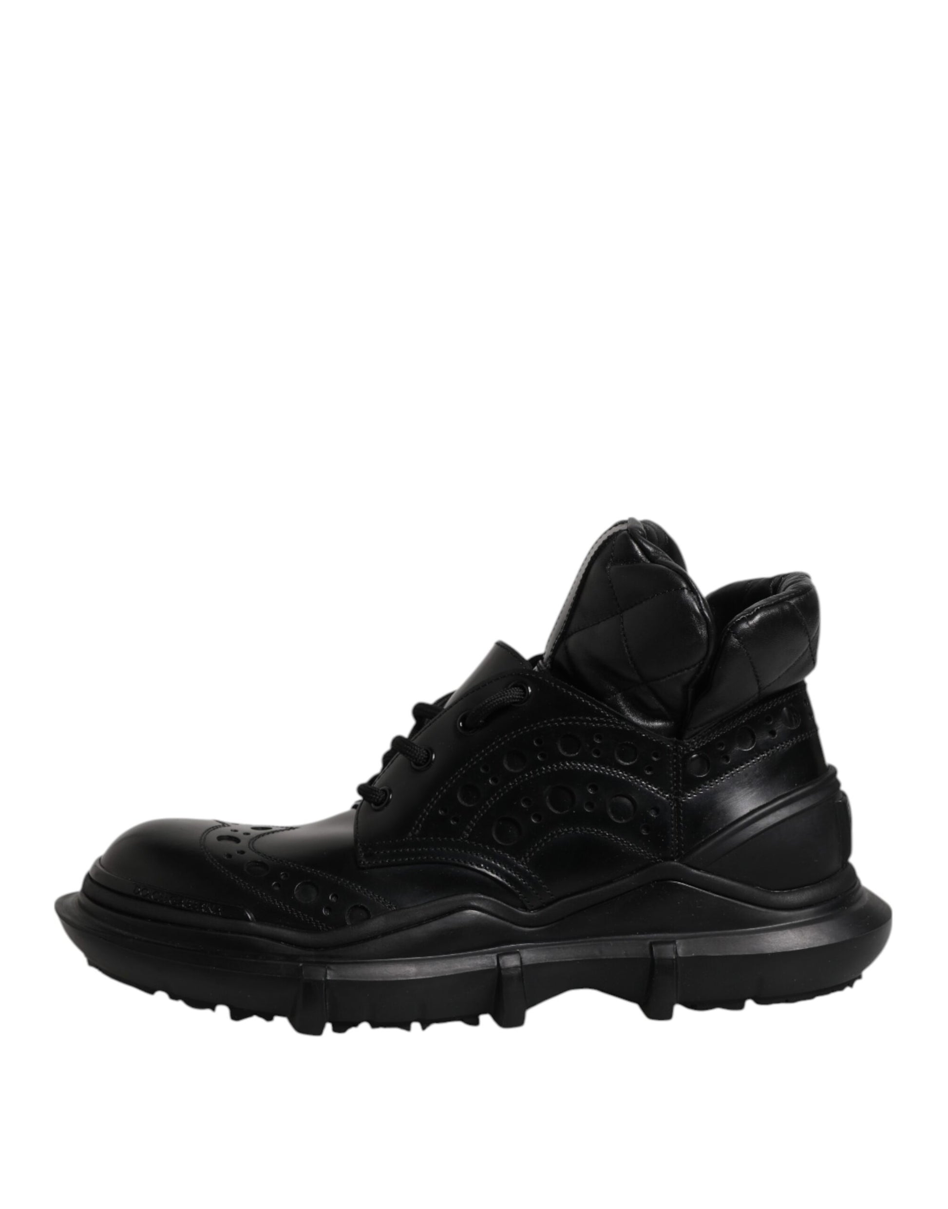 Black Leather Casual Mens Ankle Boots Shoes