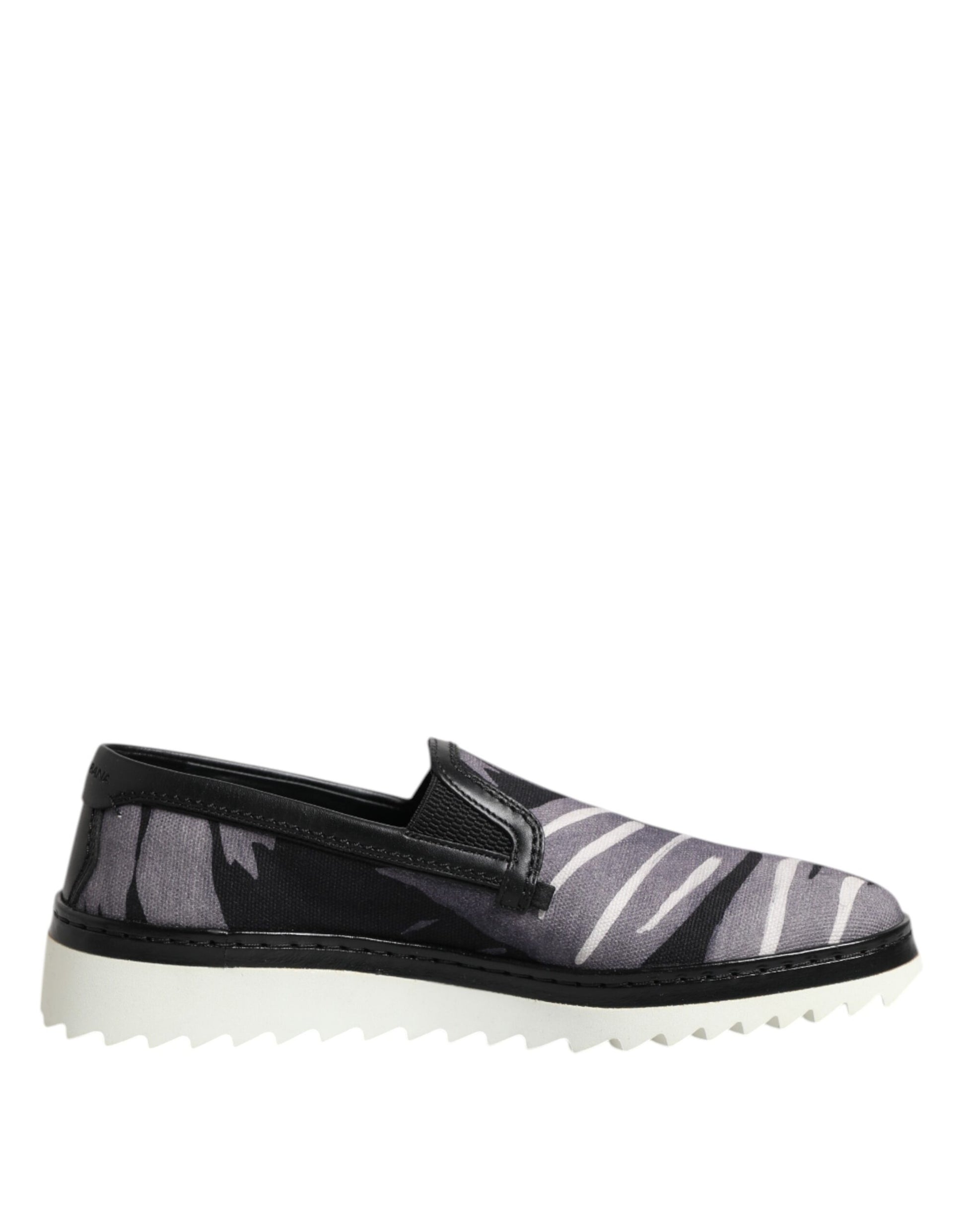 Black Tropical Slip On Men Sneakers Shoes