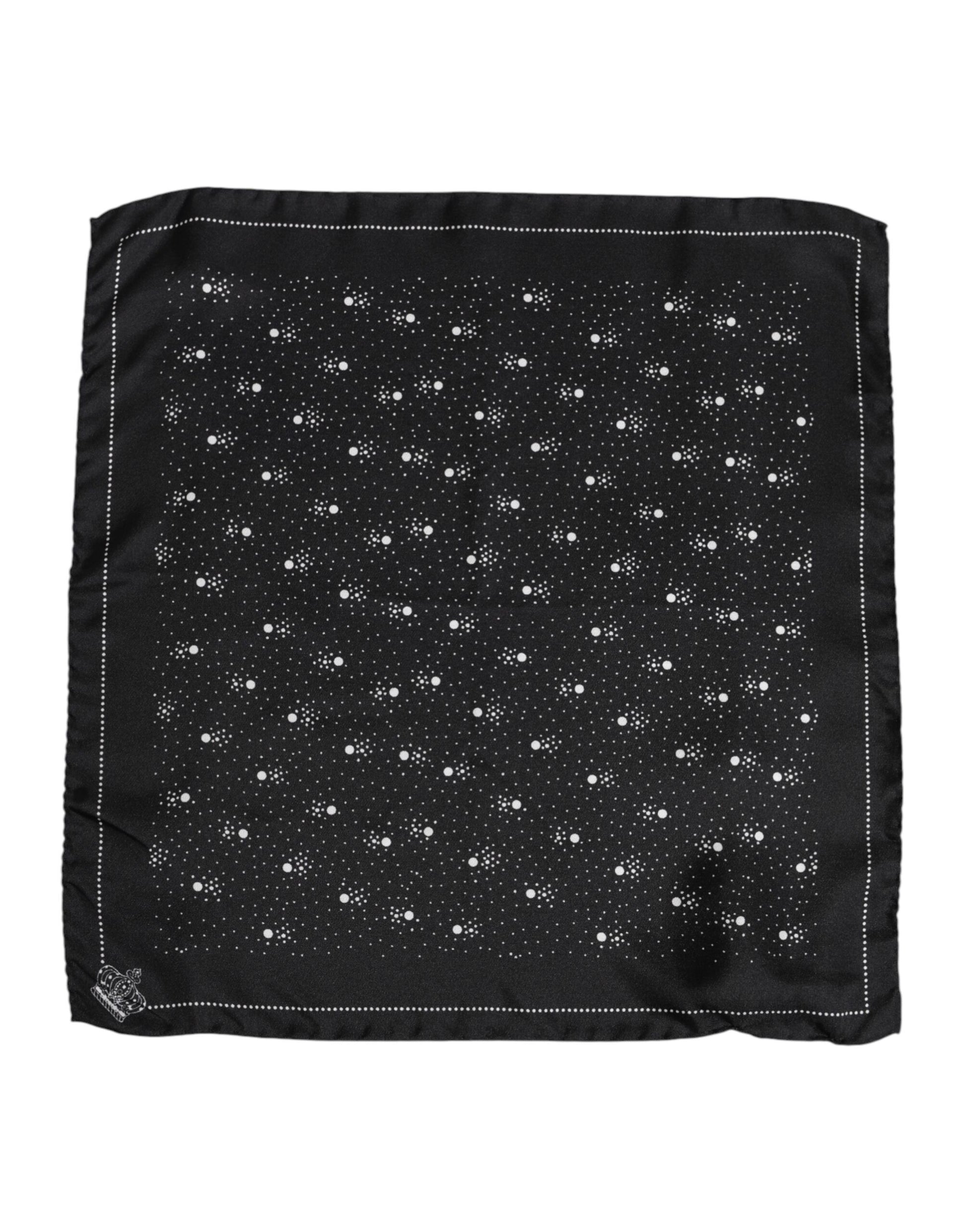 Black White Printed Square Men Foulard Scarf