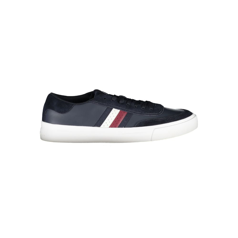 Blue Leather Men Sneaker
