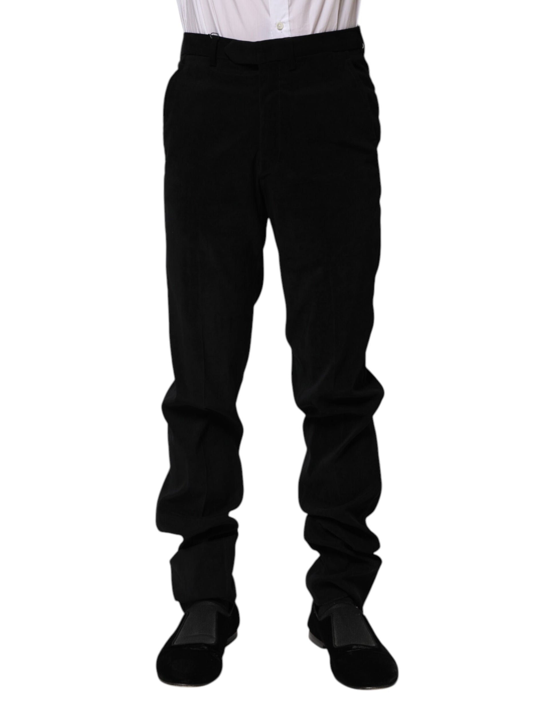 Black Mid Waist Dress Formal Pants