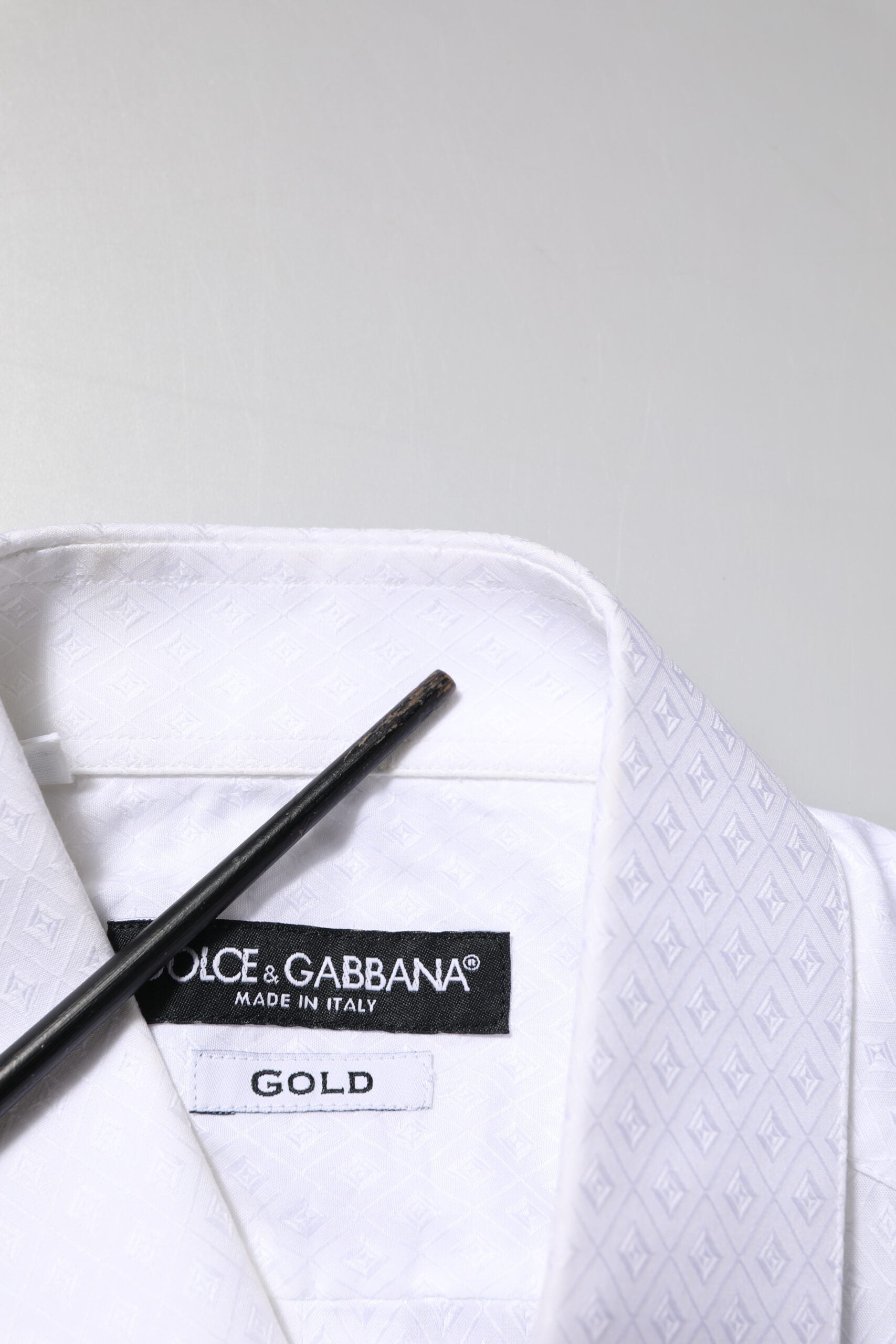 White Cotton GOLD Long Sleeves Formal Shirt