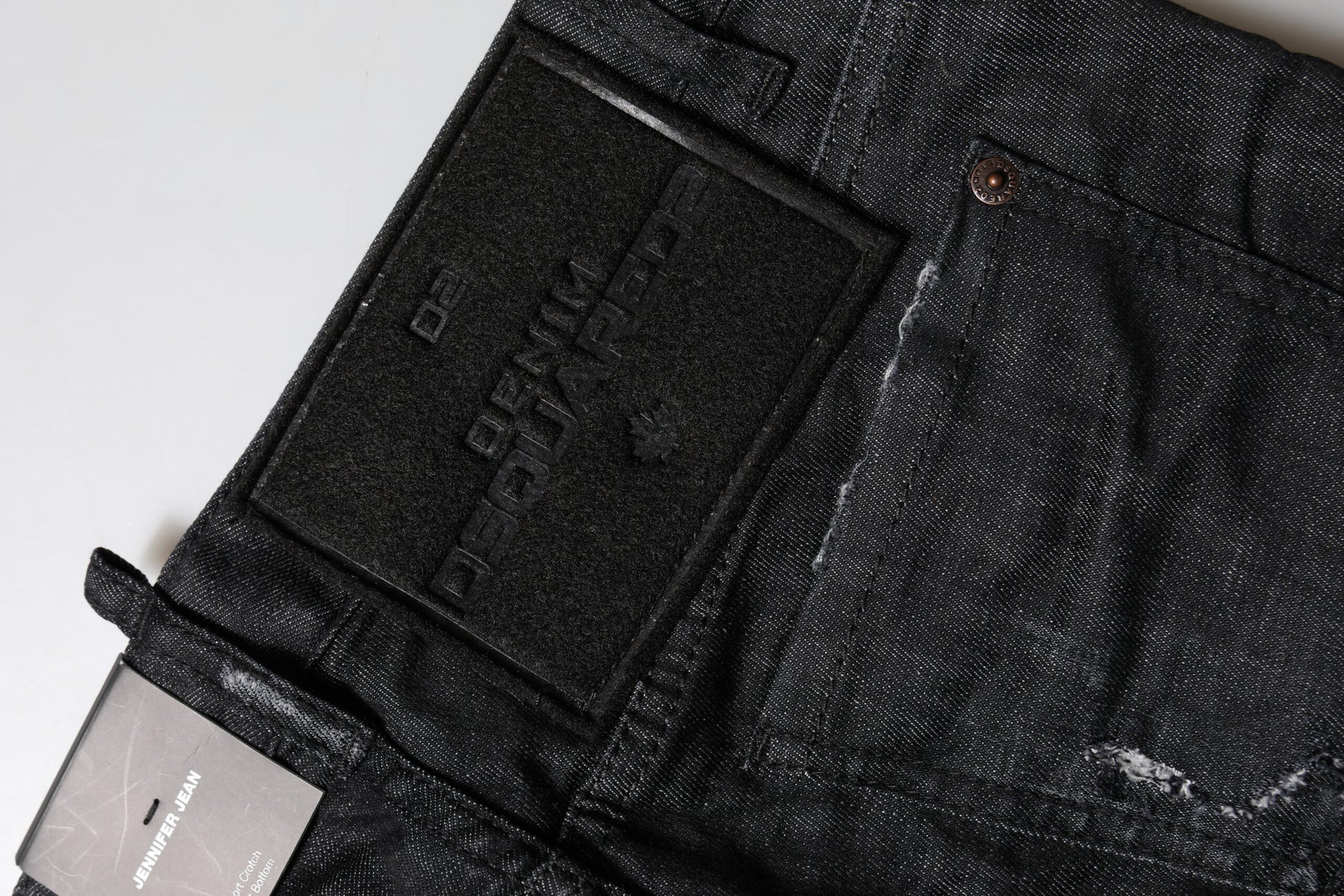 Black Cotton Low Waist Skinny Denim Jeans