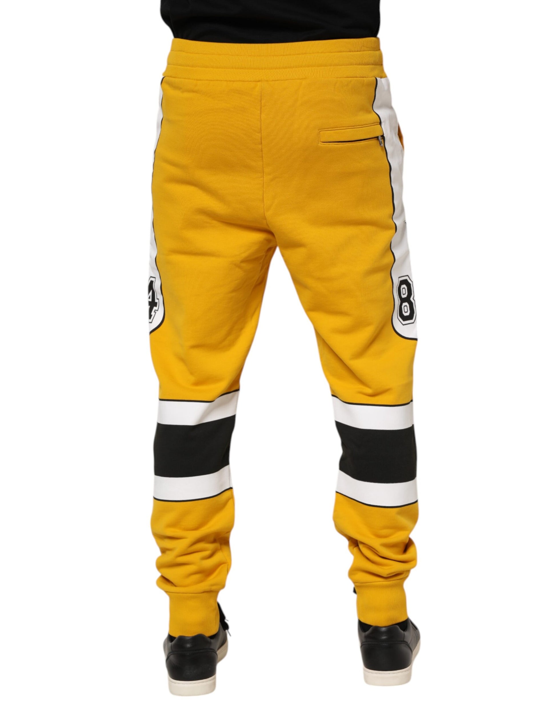 Yellow Cotton Jogger Skinny Sweatpants Pants