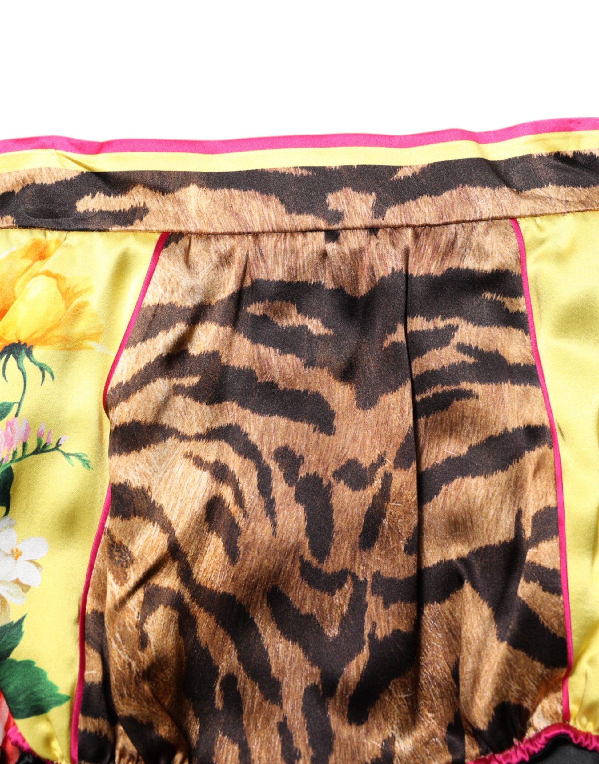 Multicolor Floral High Waist Hot Pants Shorts
