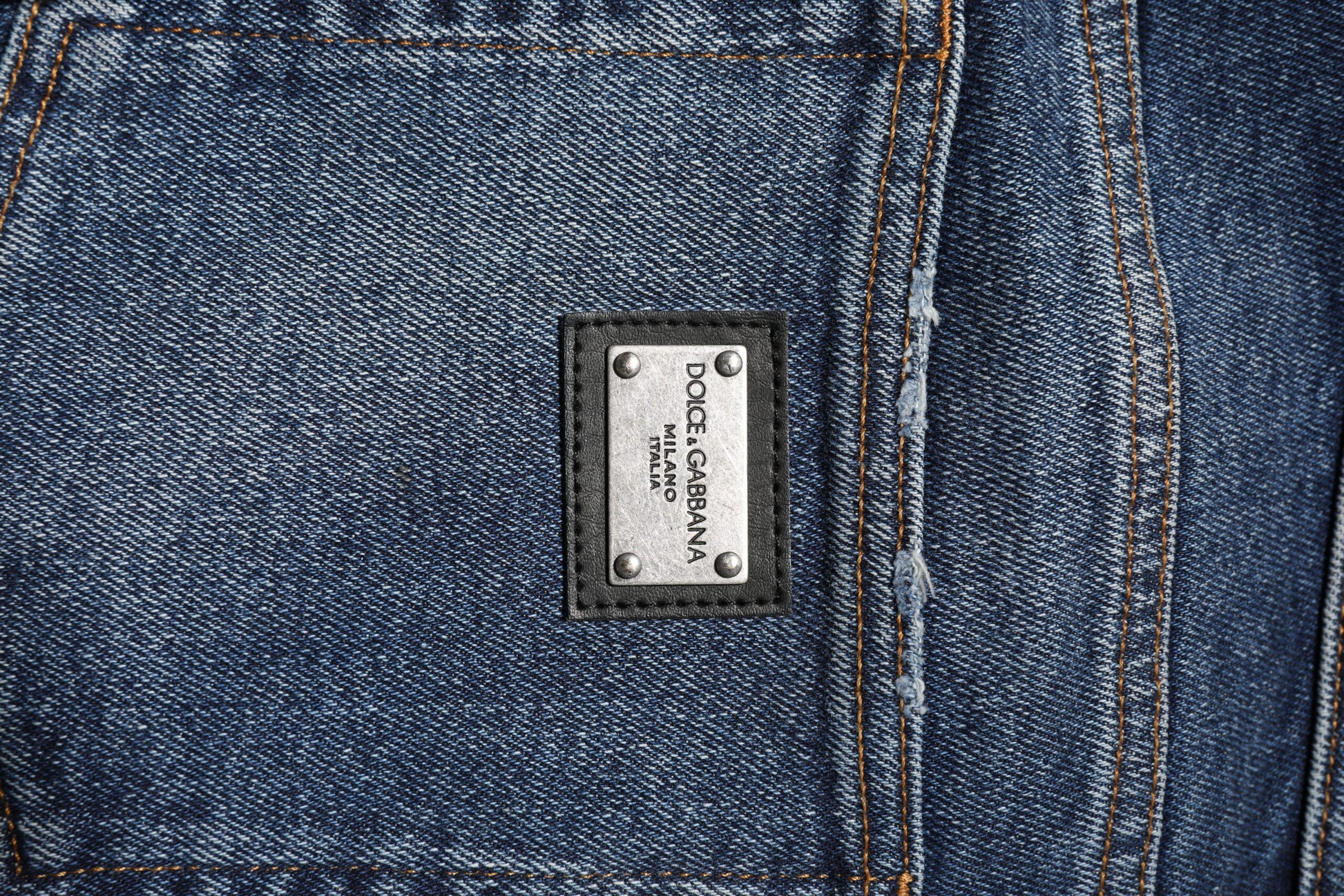 Blue Cotton Mid Waisted Straight Denim Jeans