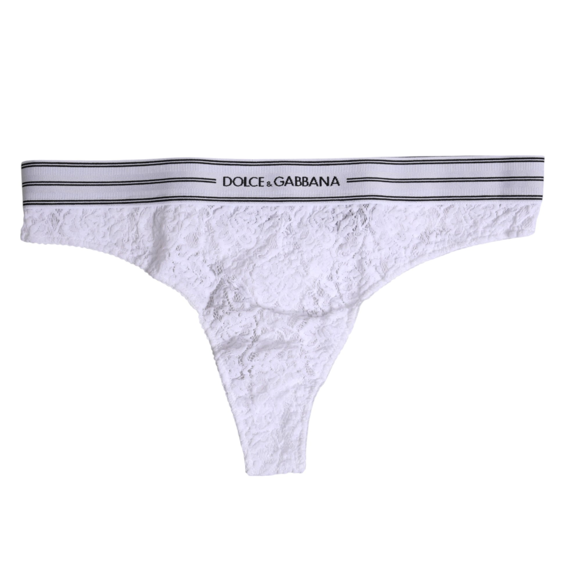 White Nylon Floral Lace Bottom Panty Underwear