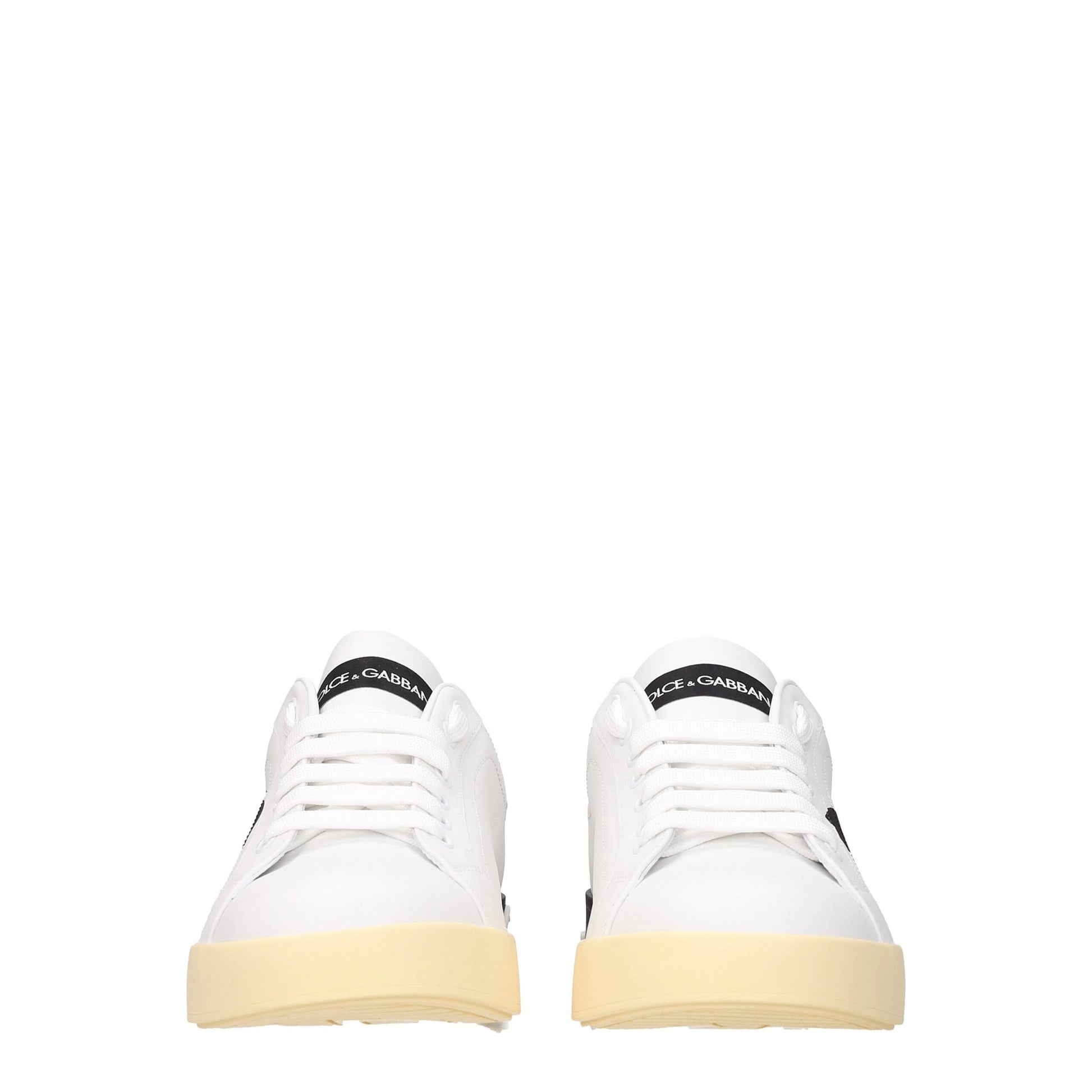 White Leather Low Top Sneakers