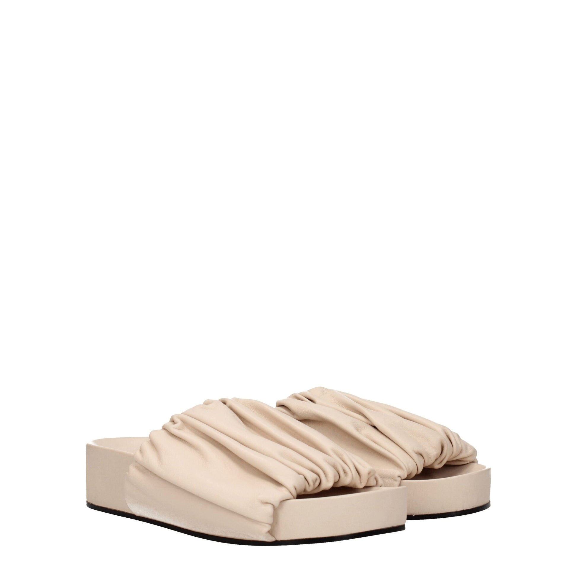 Pink Leather Slippers