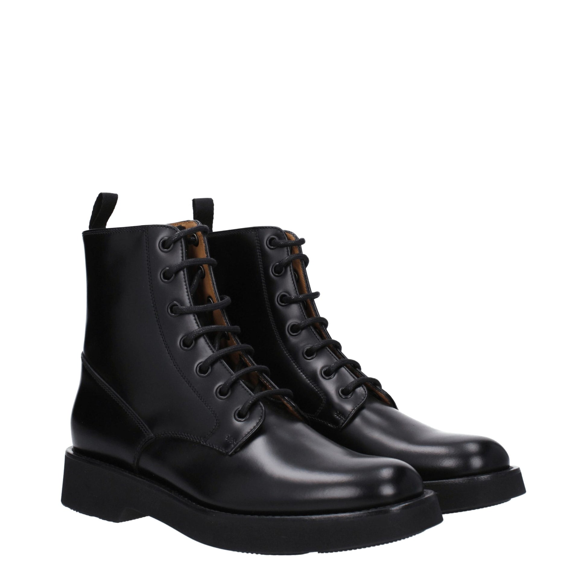 Black Leather Ankle Boots