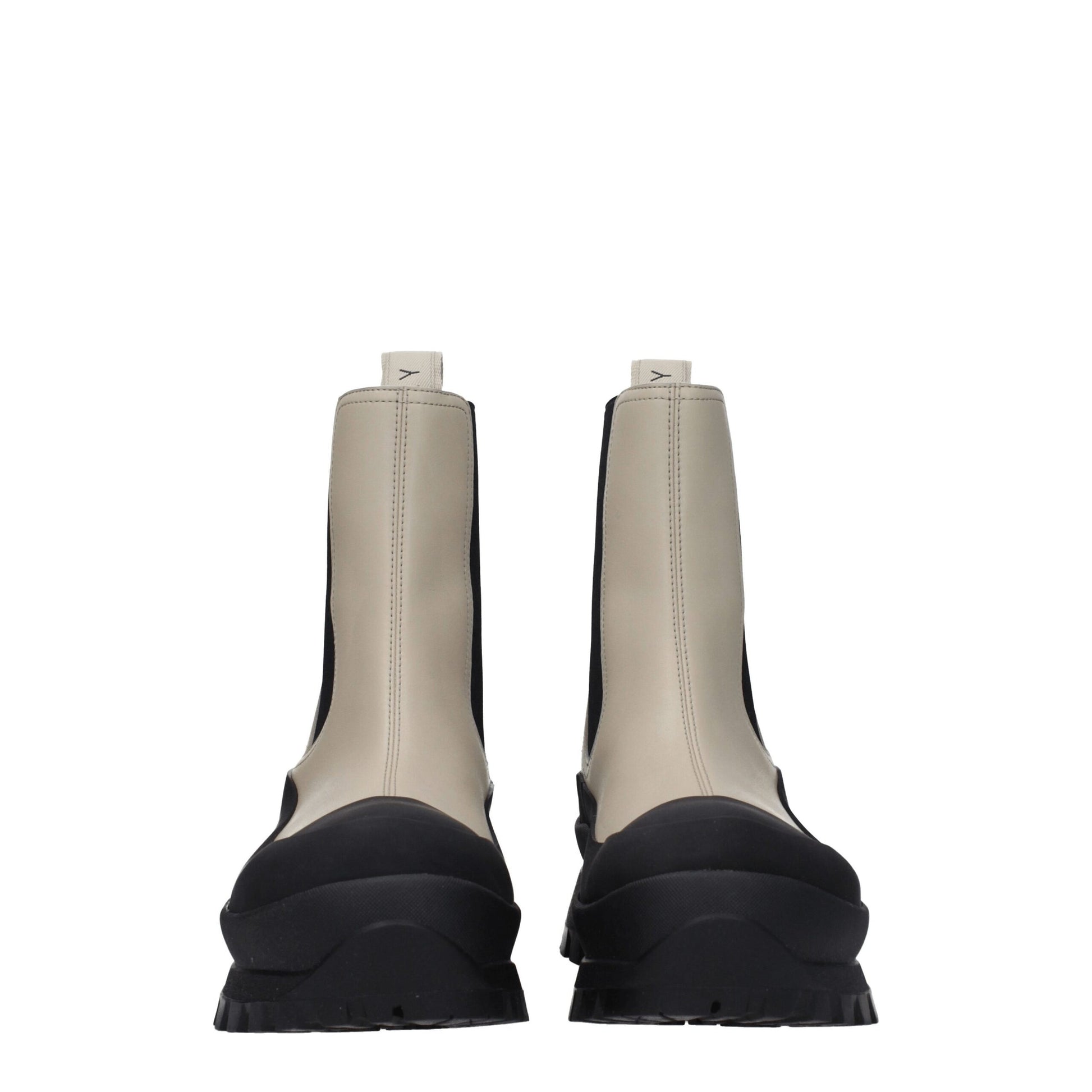 Black Leather Ankle Boots