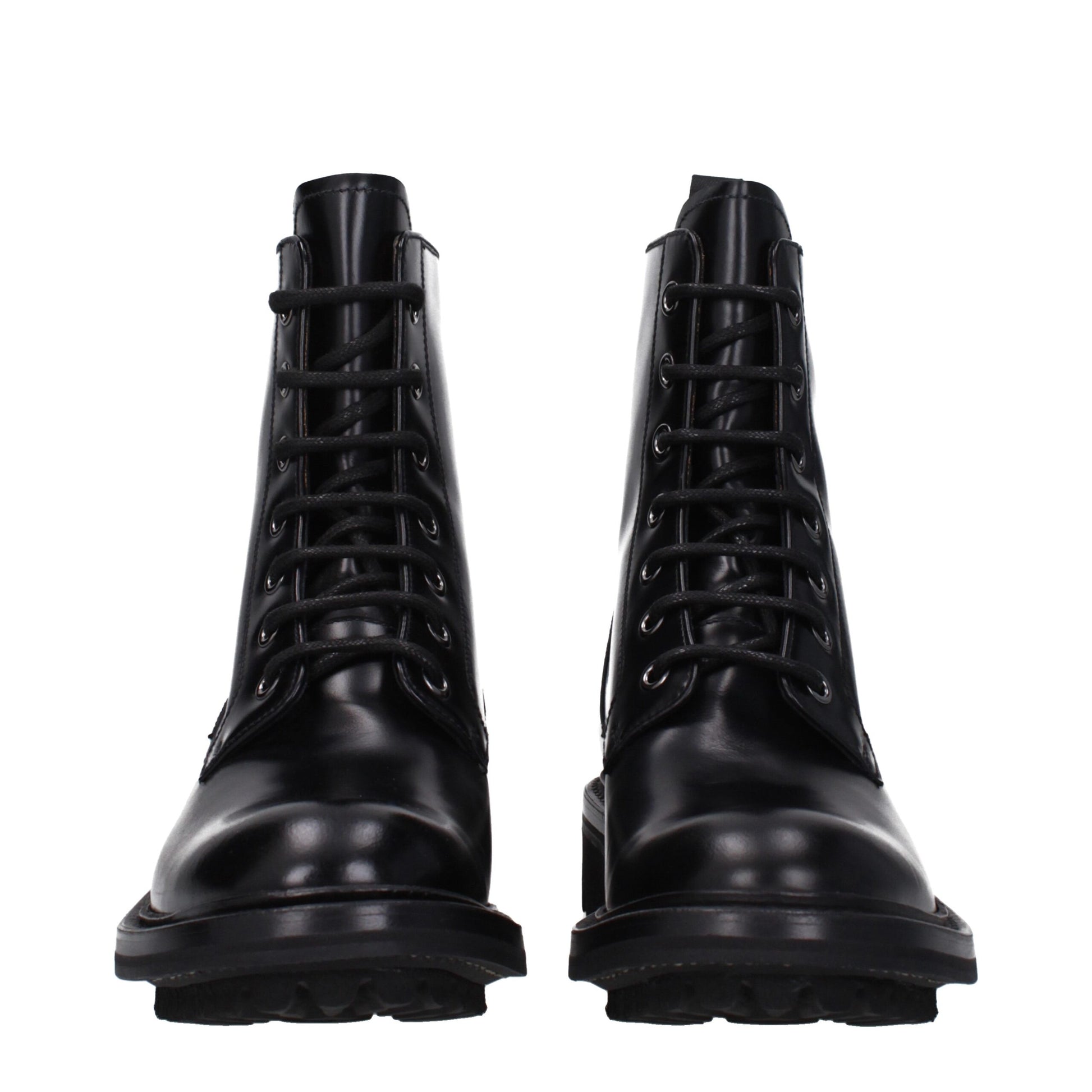 Black Leather Ankle Boots