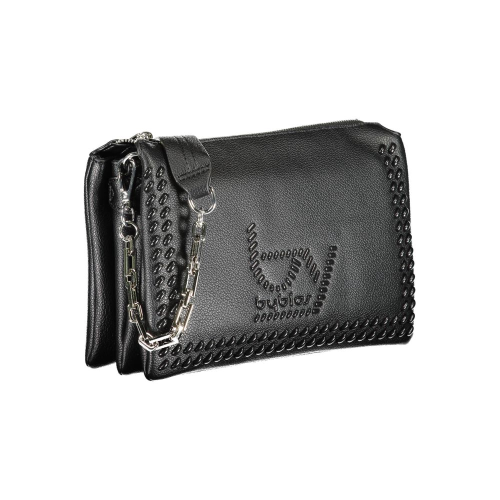 Nero Polyurethane Women Handbag