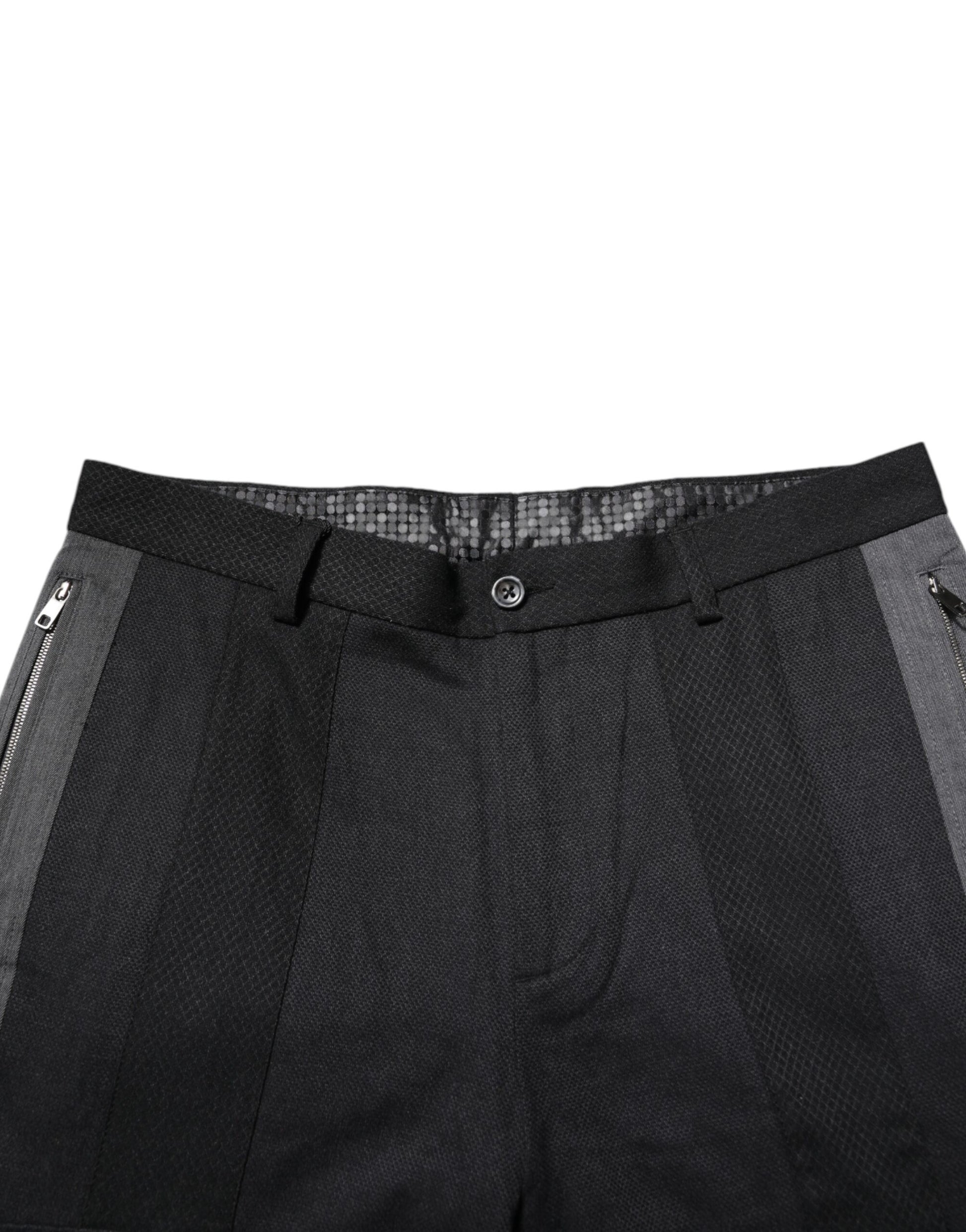 Black Gray Cotton Dress Formal Trouser Pants