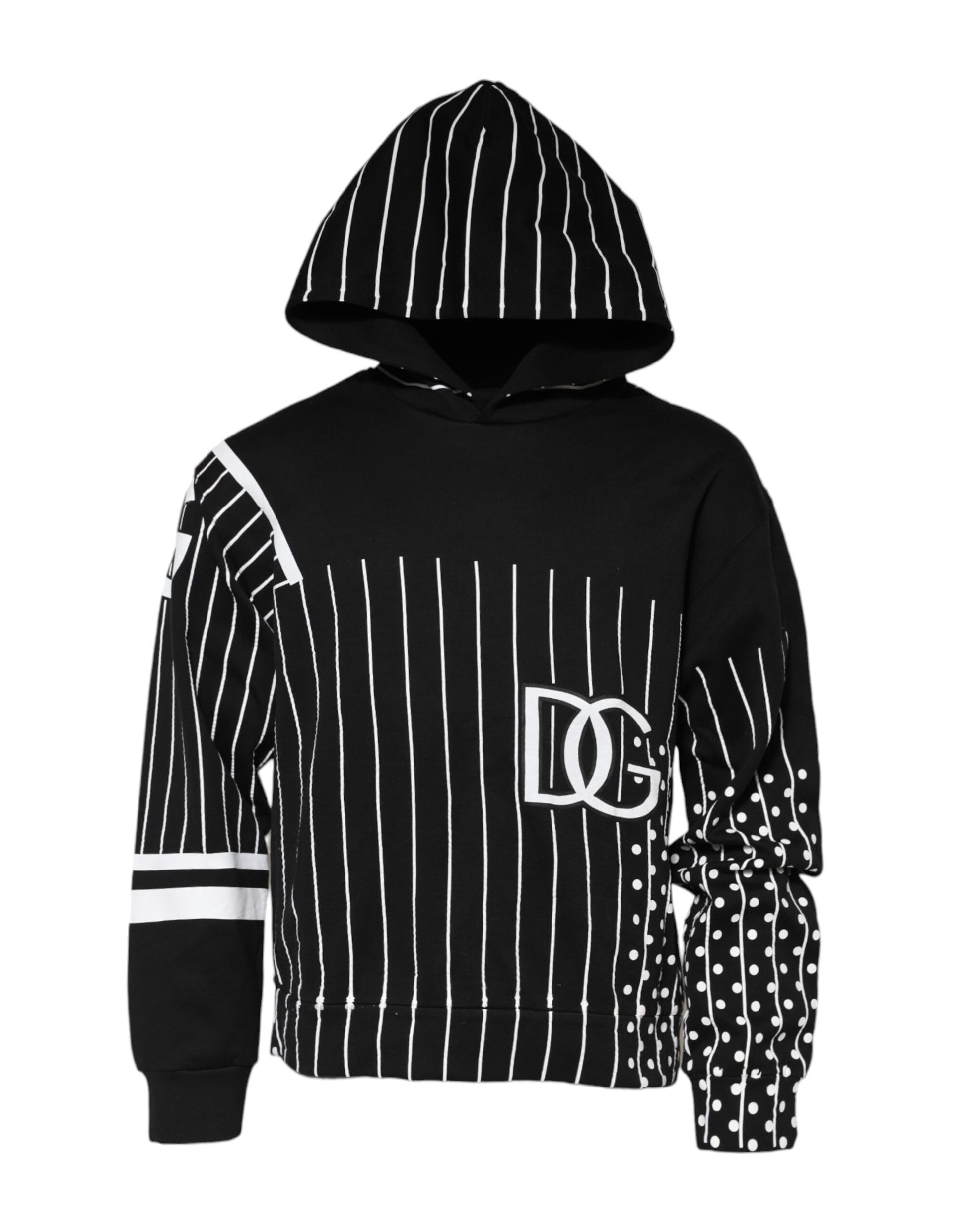 Black Stripes Hooded Men Sweatshirt Sweater