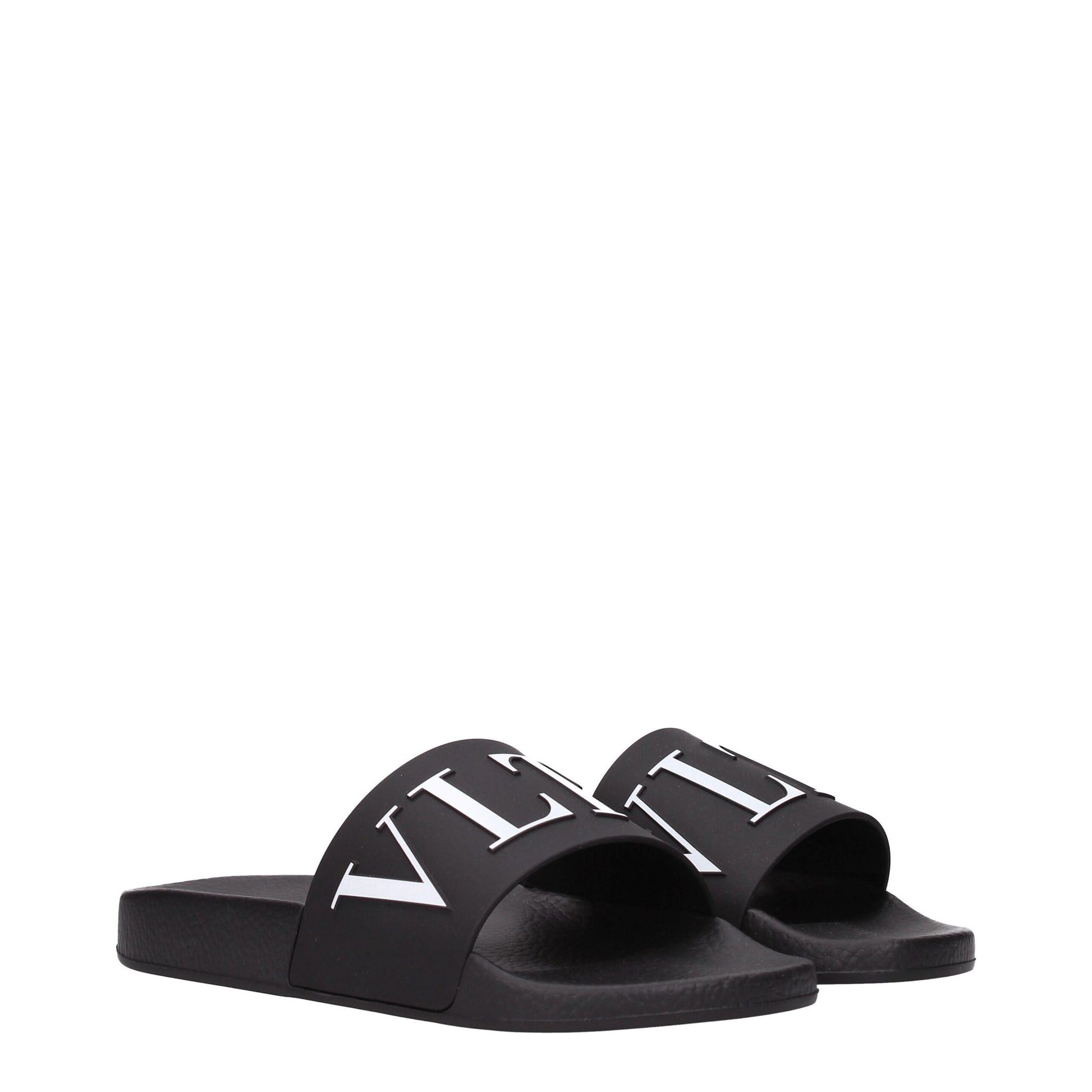 Black Cotton Slippers