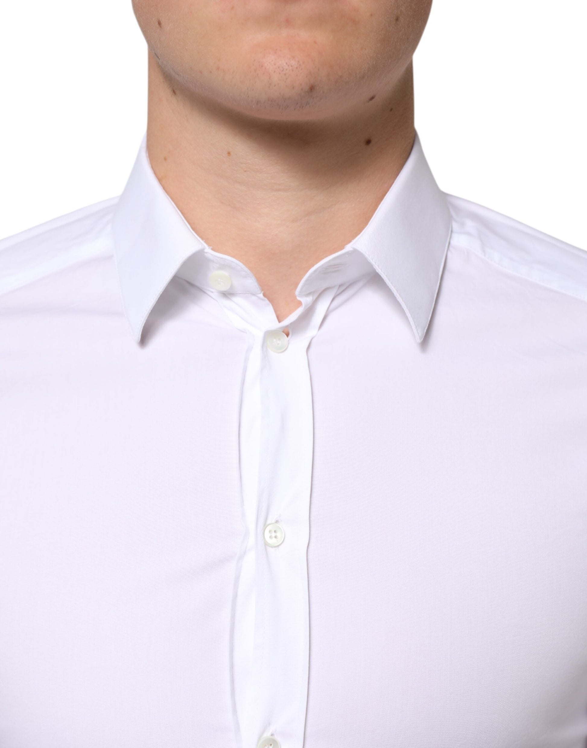 White GOLD Cotton Long Sleeves Dress Men Shirt