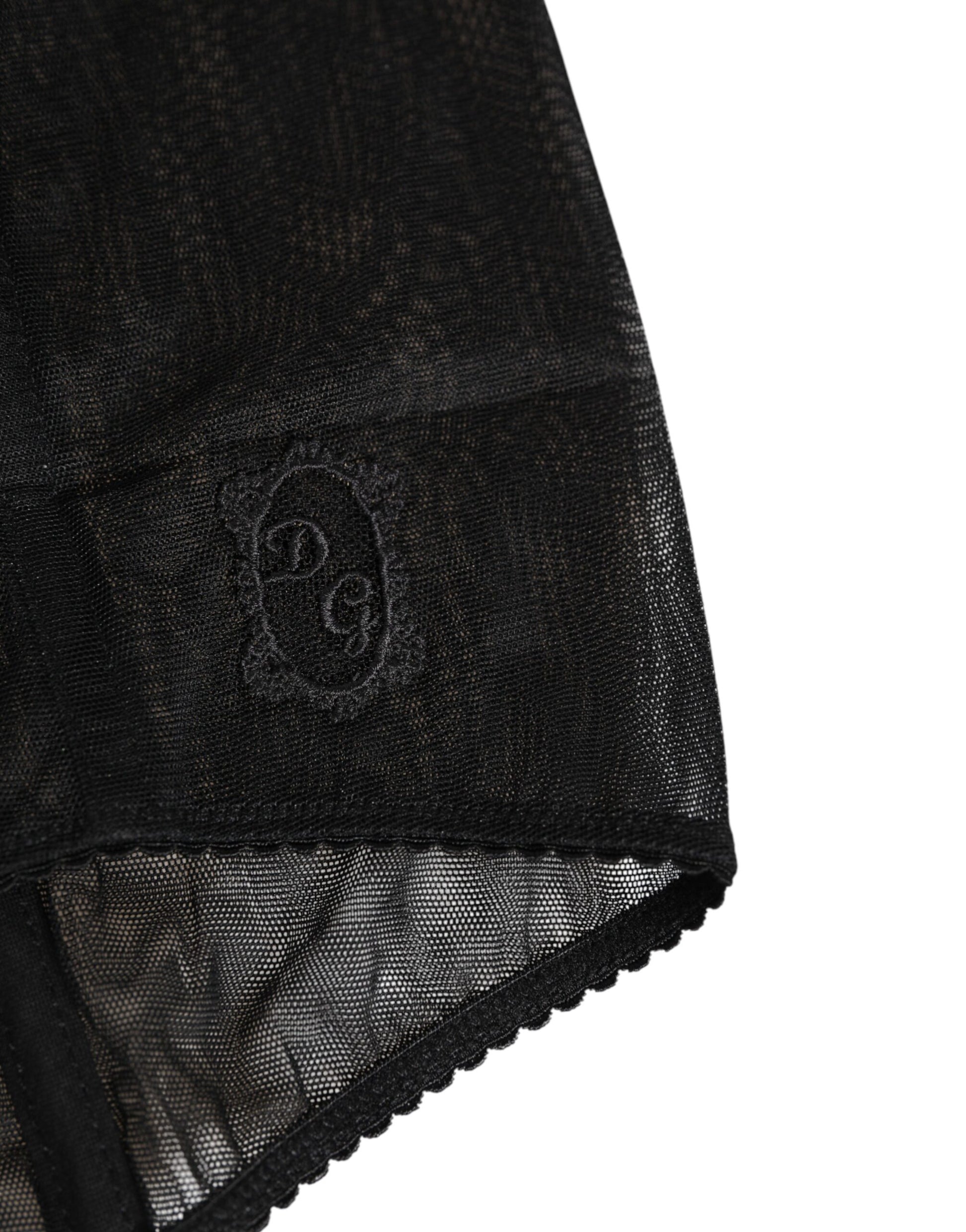 Black High Waist Mesh Sheer Shapewear Underwear