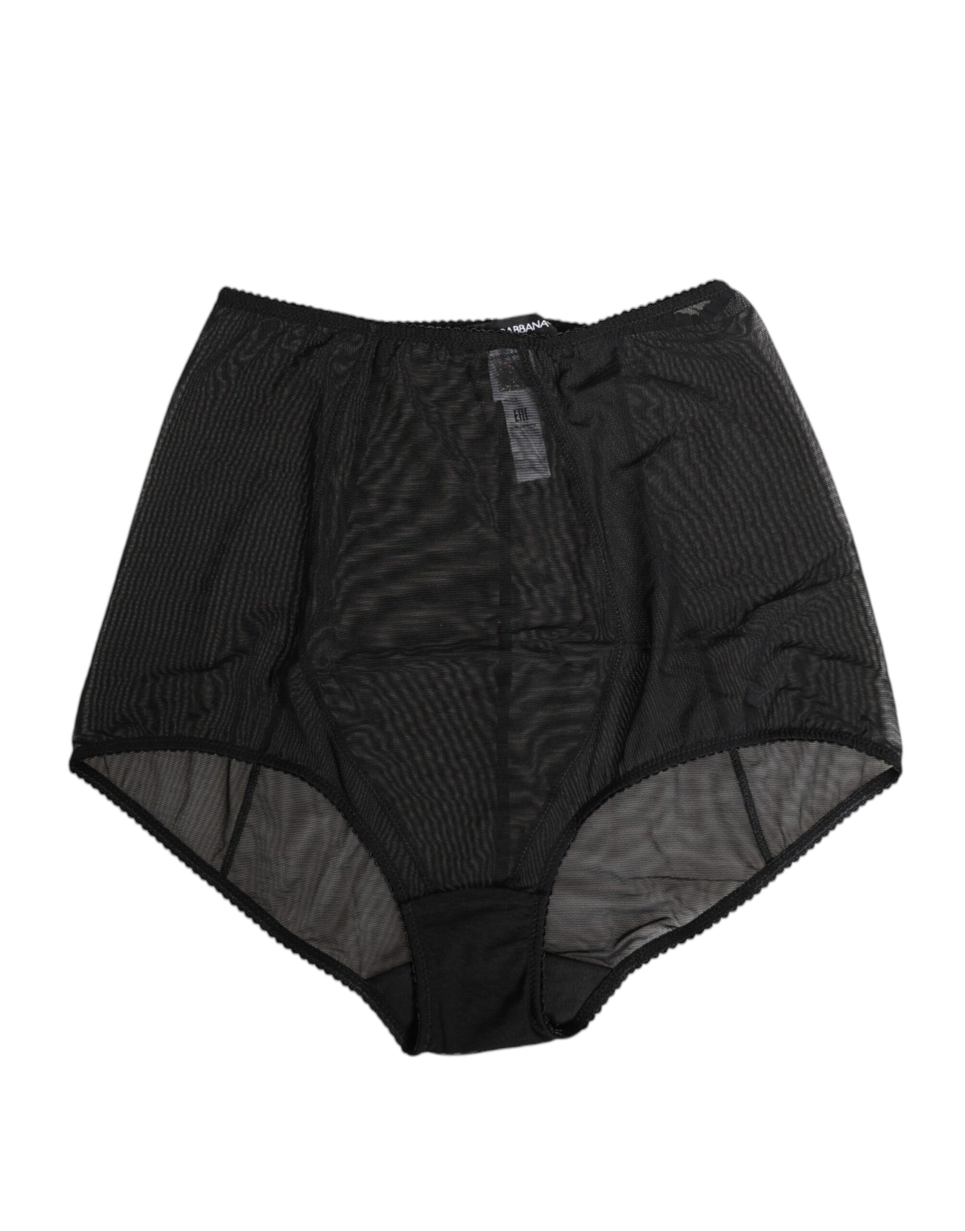 Black High Waist Mesh Sheer Shapewear Underwear