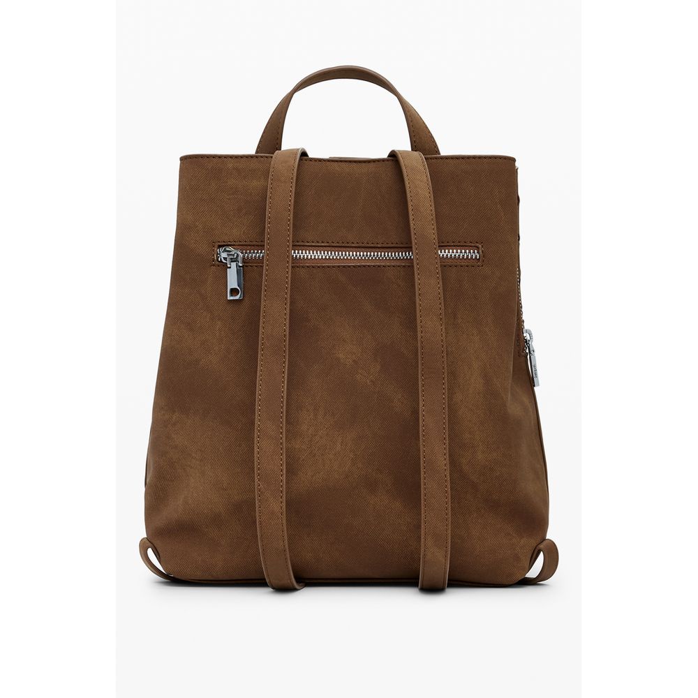 Marrone Poliuretano Women Backpack