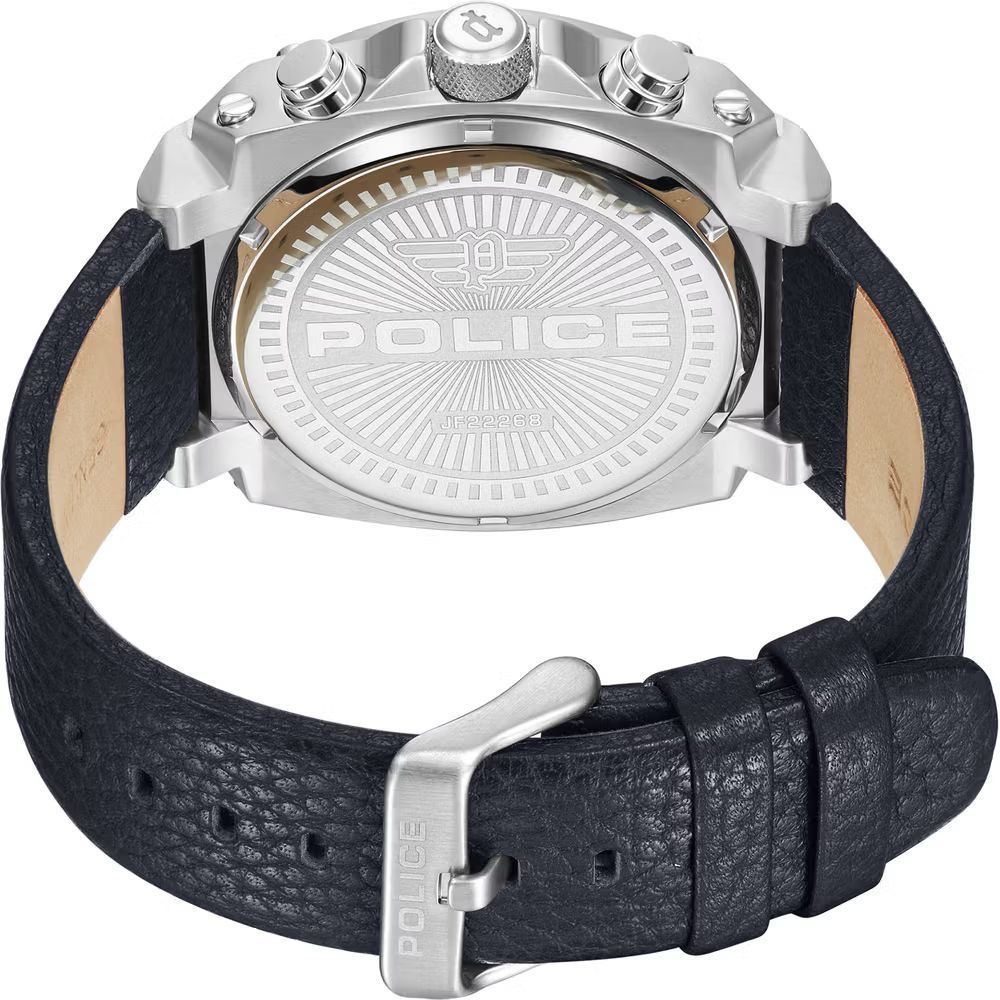 Blue Leather Dress Watch