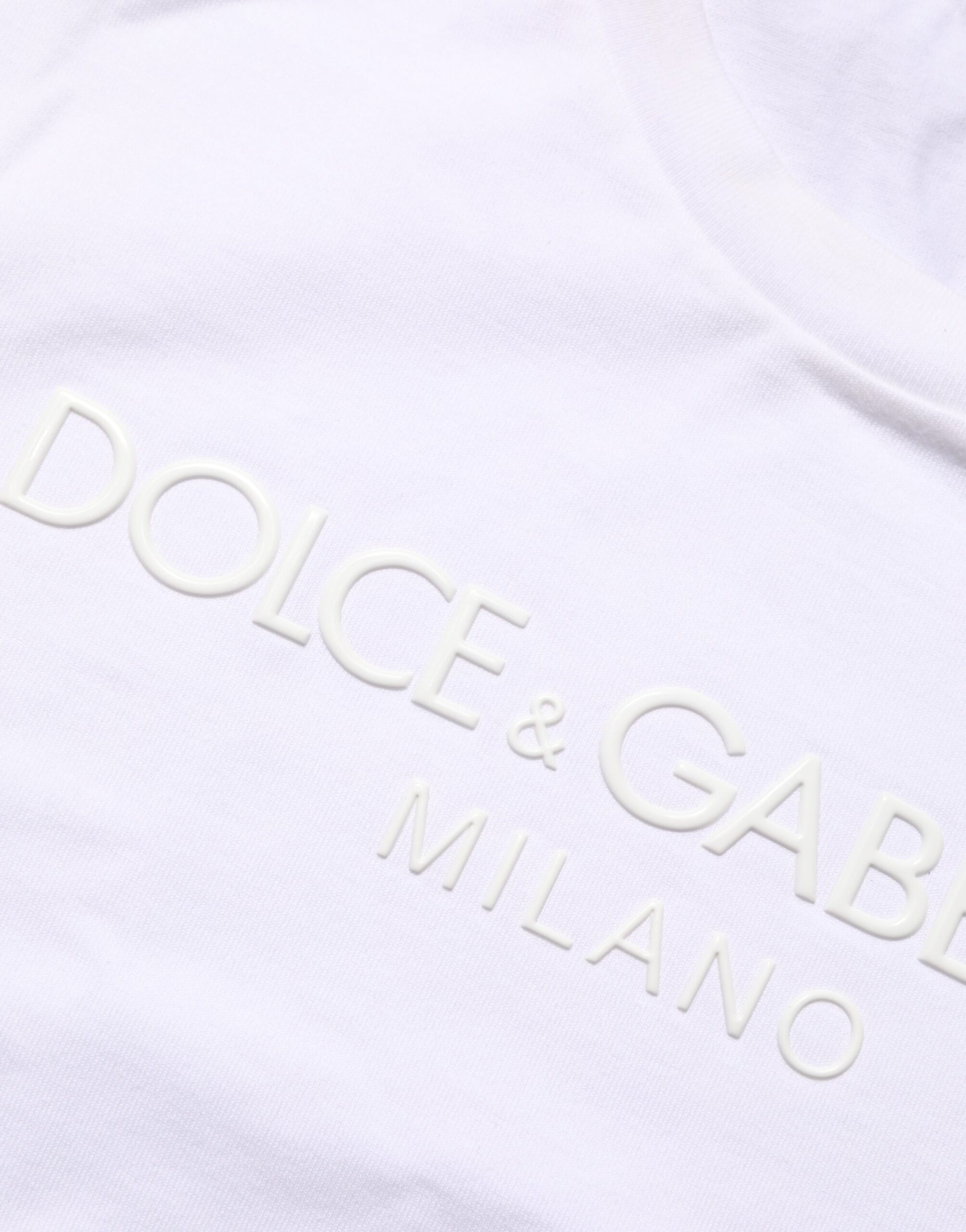 White Cotton Crew Neck Short Sleeves T-shirt