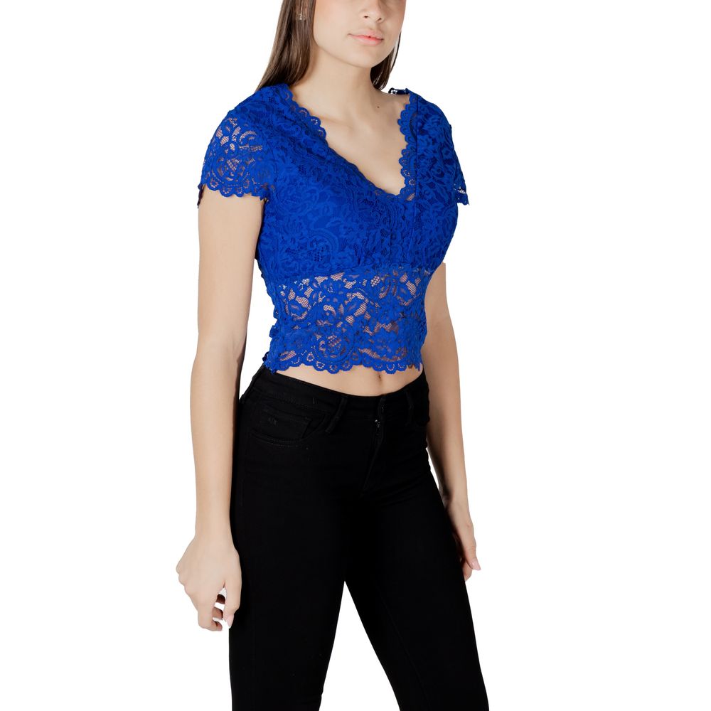Blue Polyamide Top