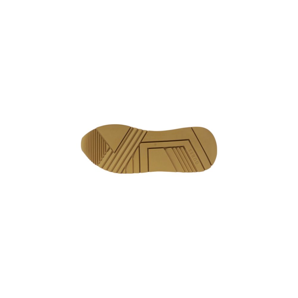 Beige Polyester Low Top Sneakers