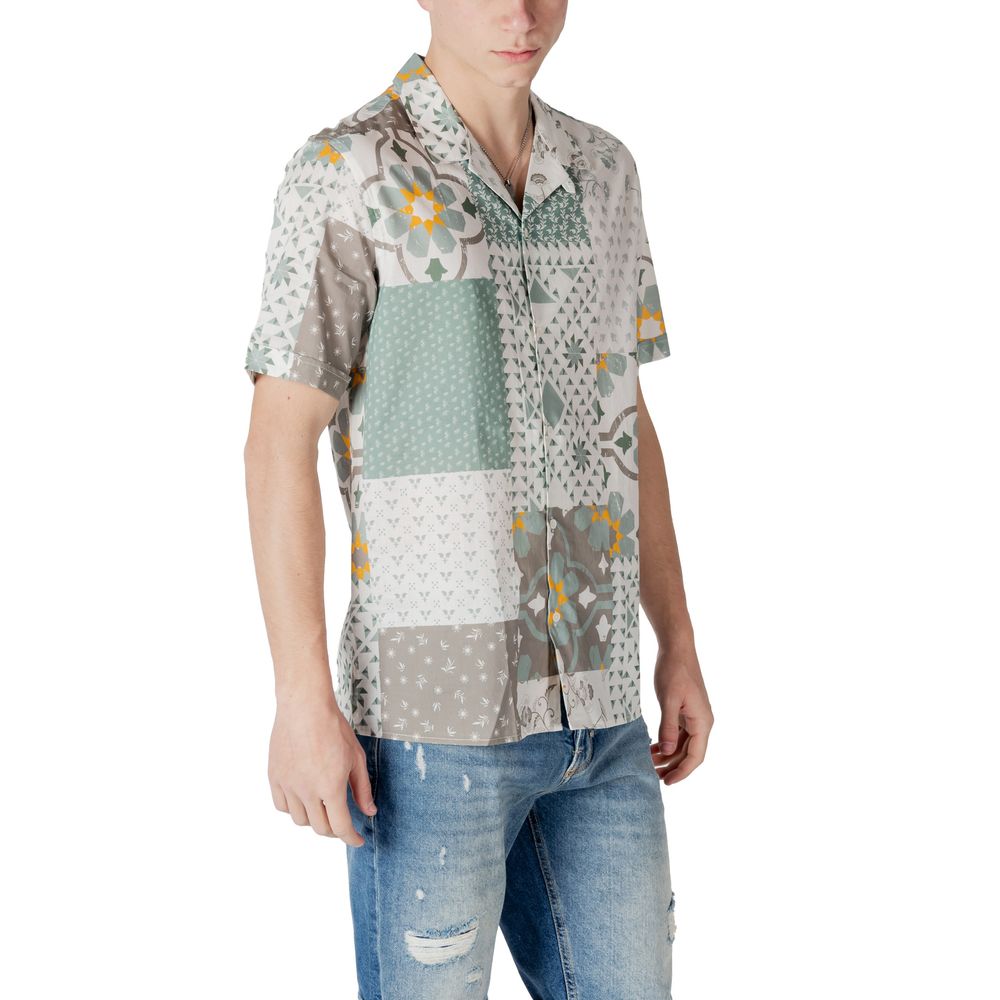 Bicolor Viscose Shortsleeve Shirt