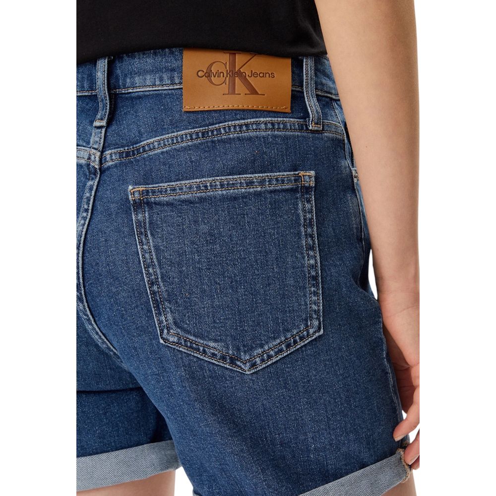 Blue Cotton Shorts