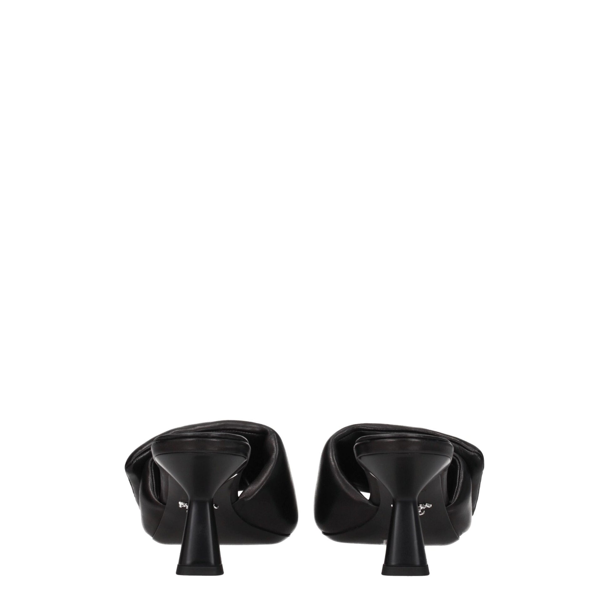 Black Leather Platform Sandals