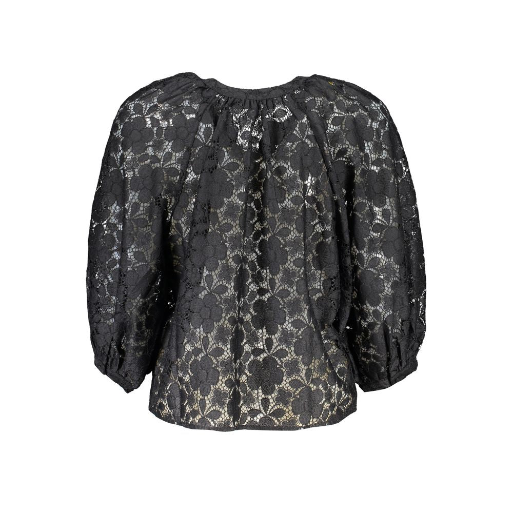 Black Polyester Women's Shirt