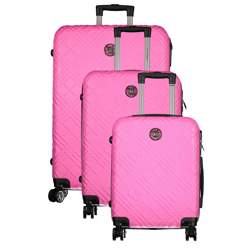 Rosa Poliuretano Women Travel Bag