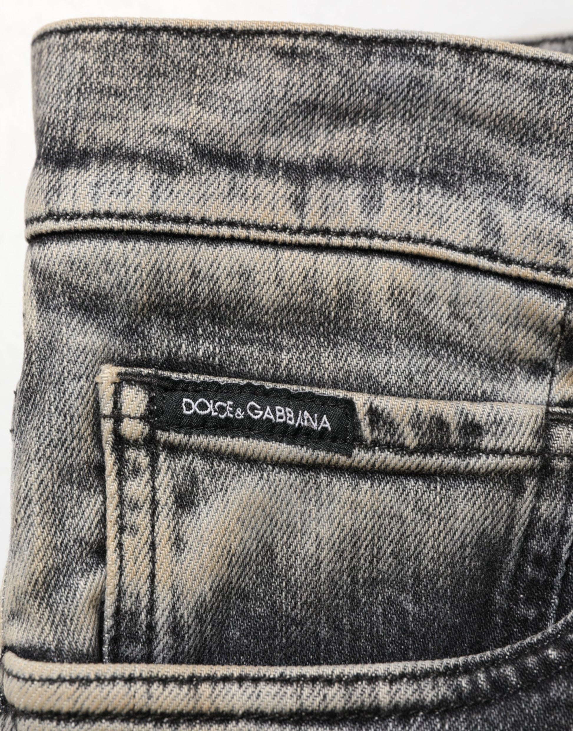 Gray Cotton Stretch Slim Fit Men Denim Jeans