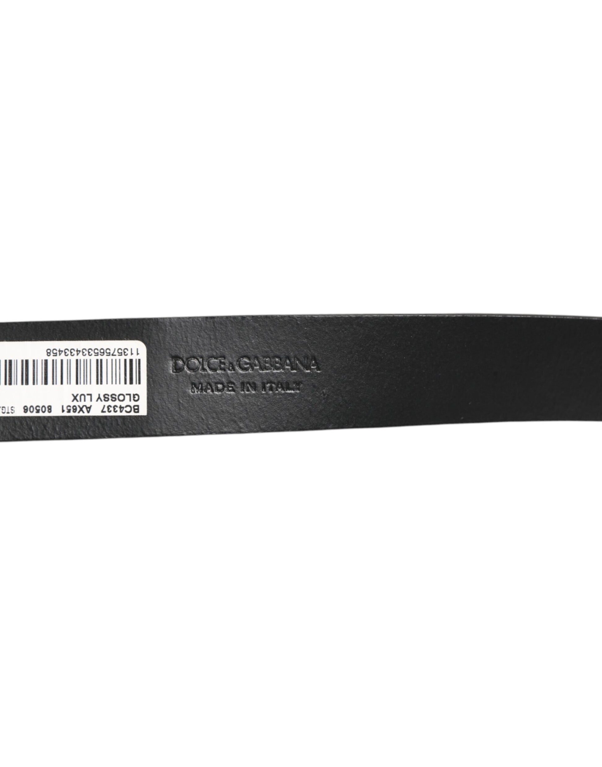 Brown Glossy Leather Classic Metal Buckle Belt
