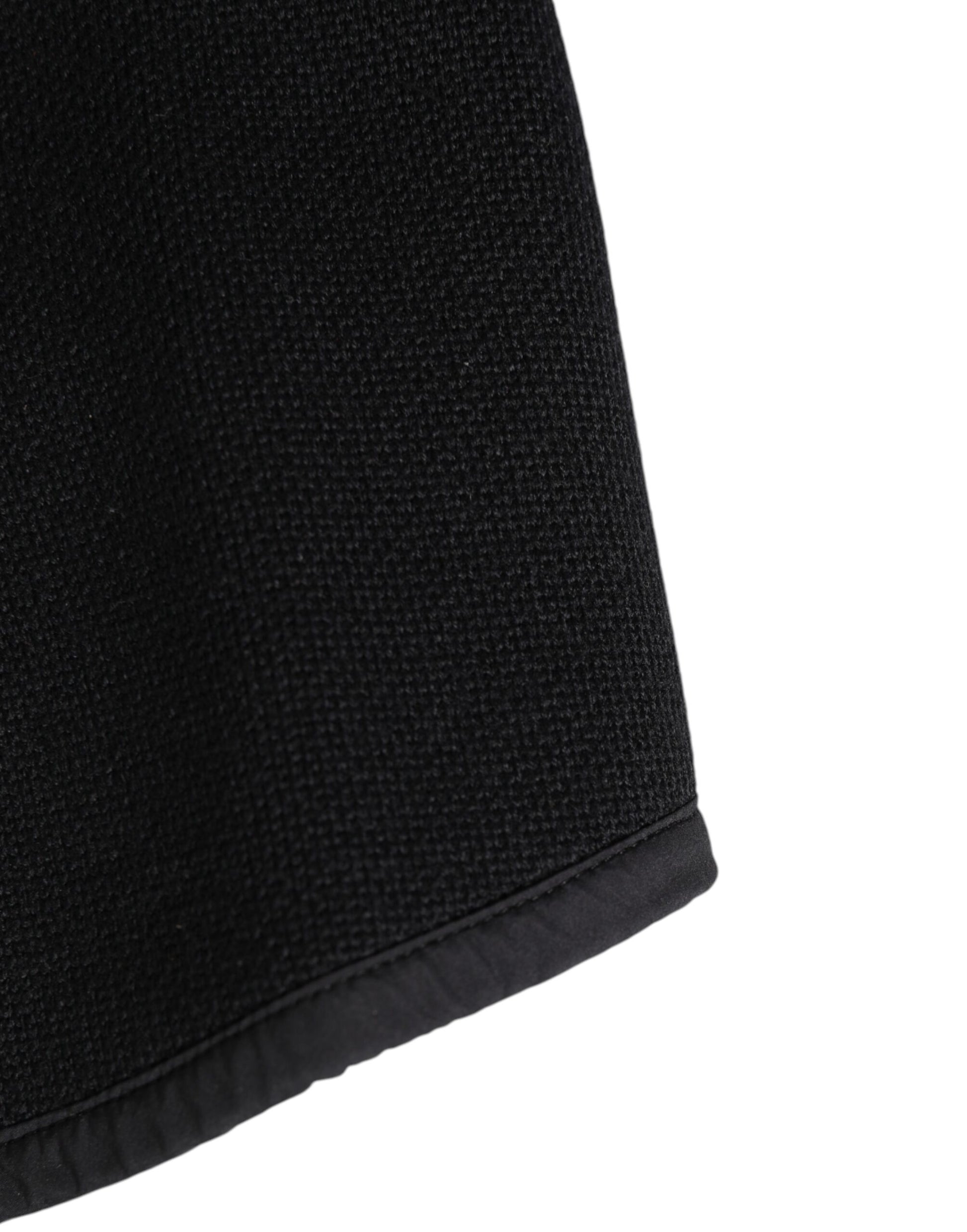 Black Lace Stole Knitted DG Logo Men One Size Scarf