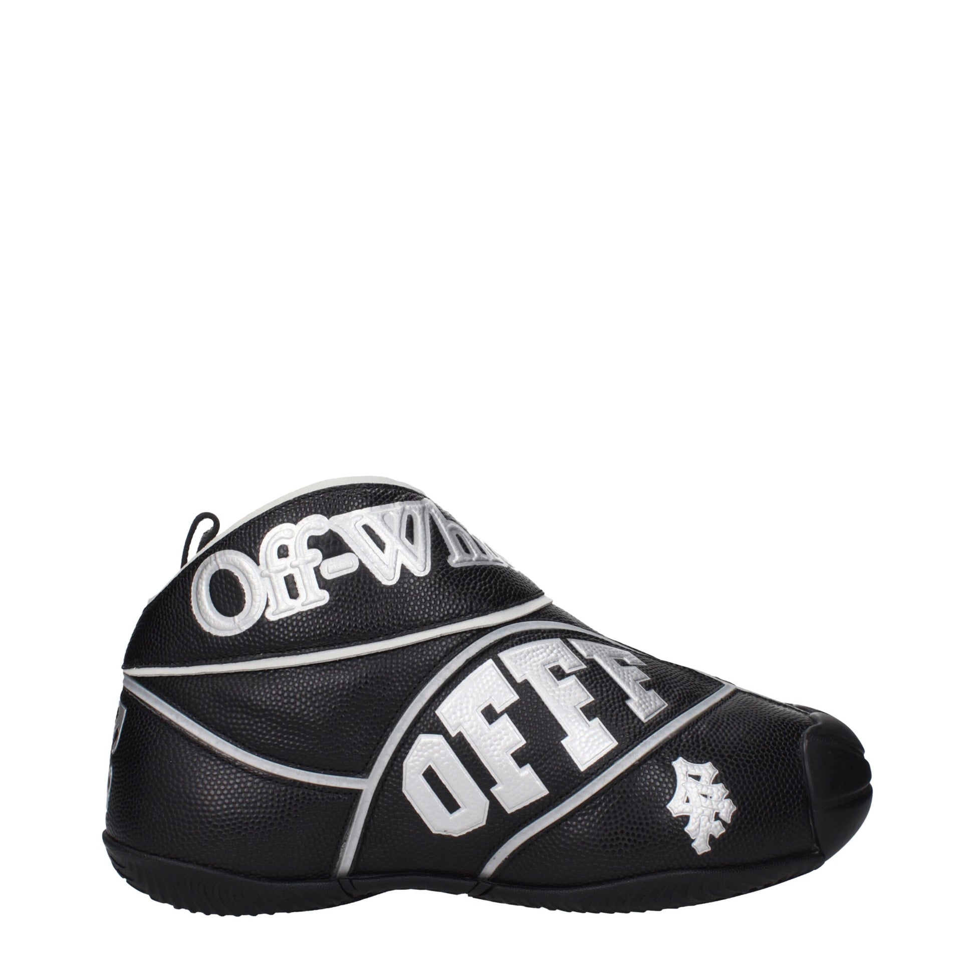 Black Leather High Top Sneakers