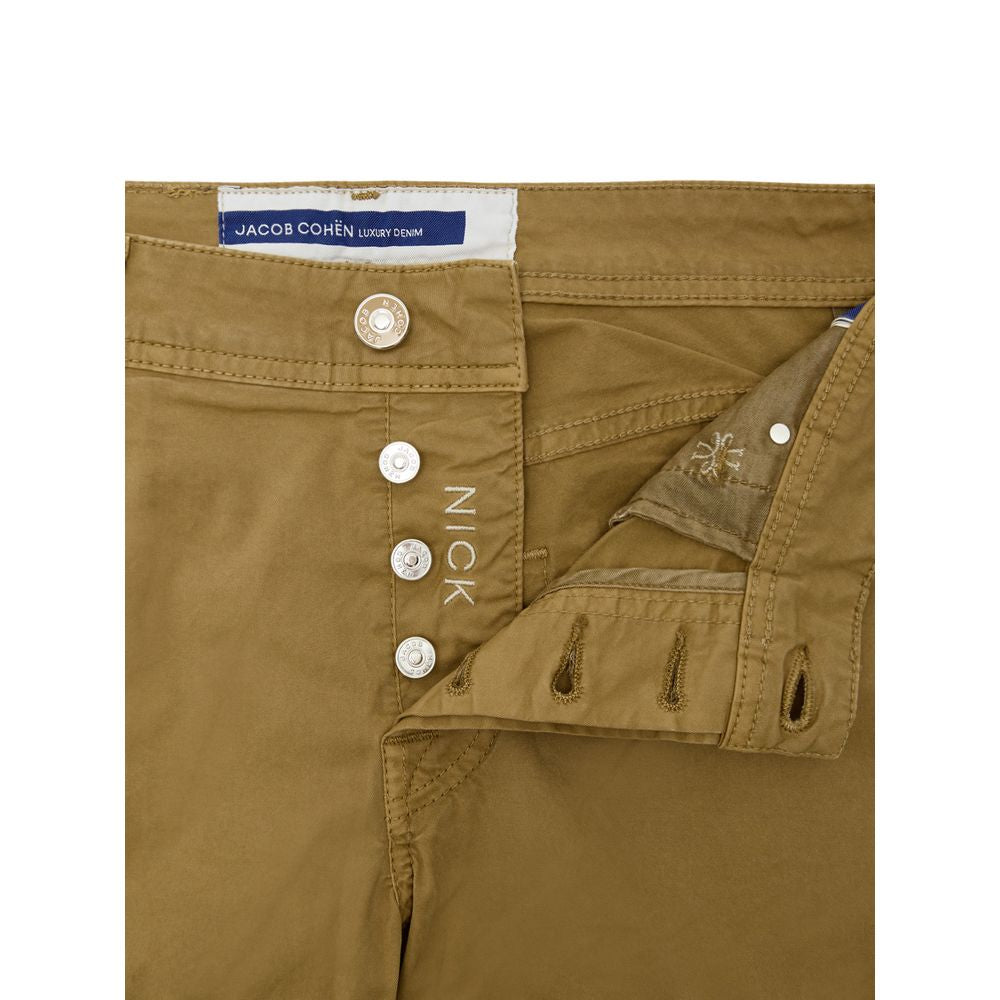 Yellow Cotton Skinny Pants