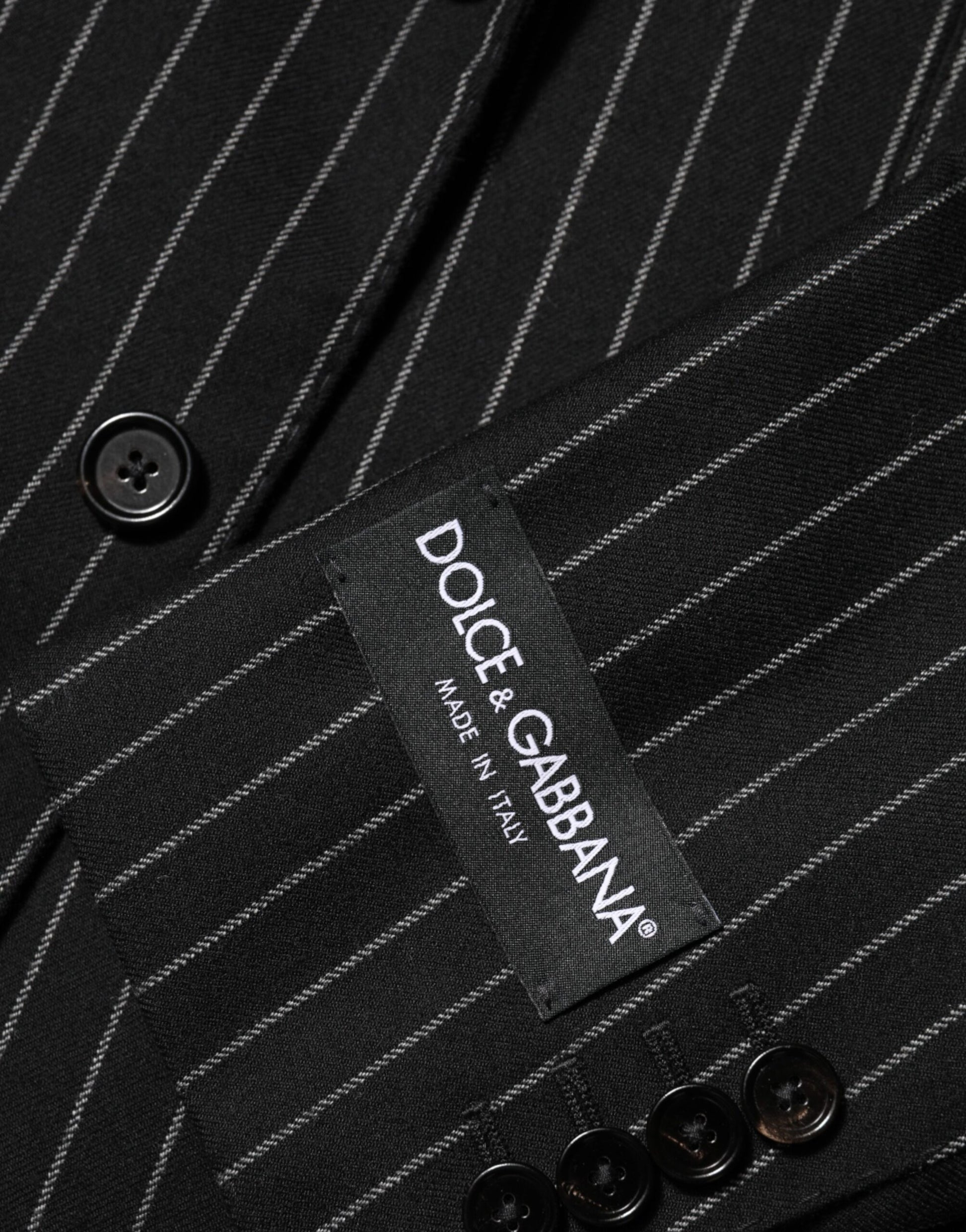 Black Stripes 2 Buttons Suit Jacket Blazer