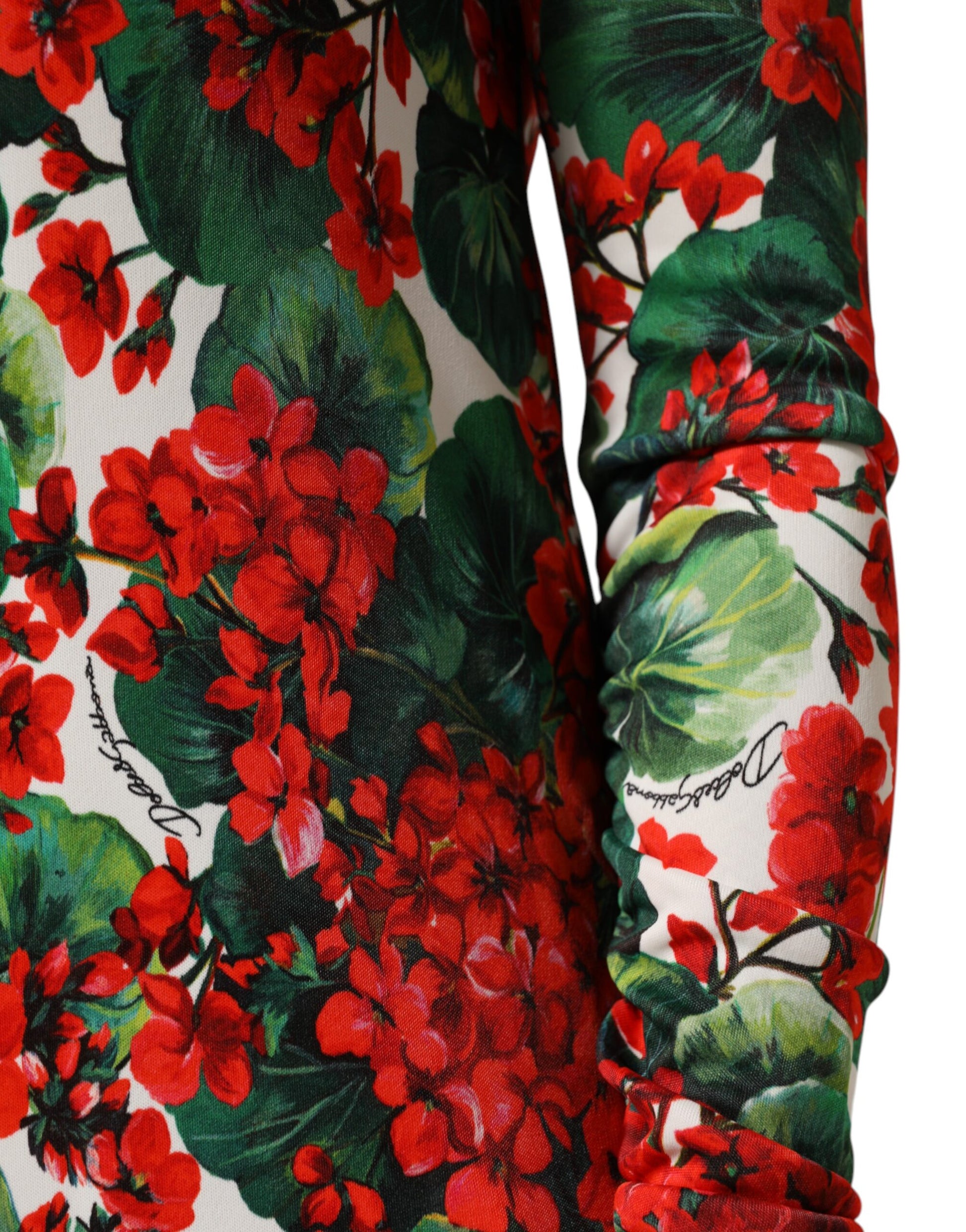Multicolor Floral Short Portofino Dress