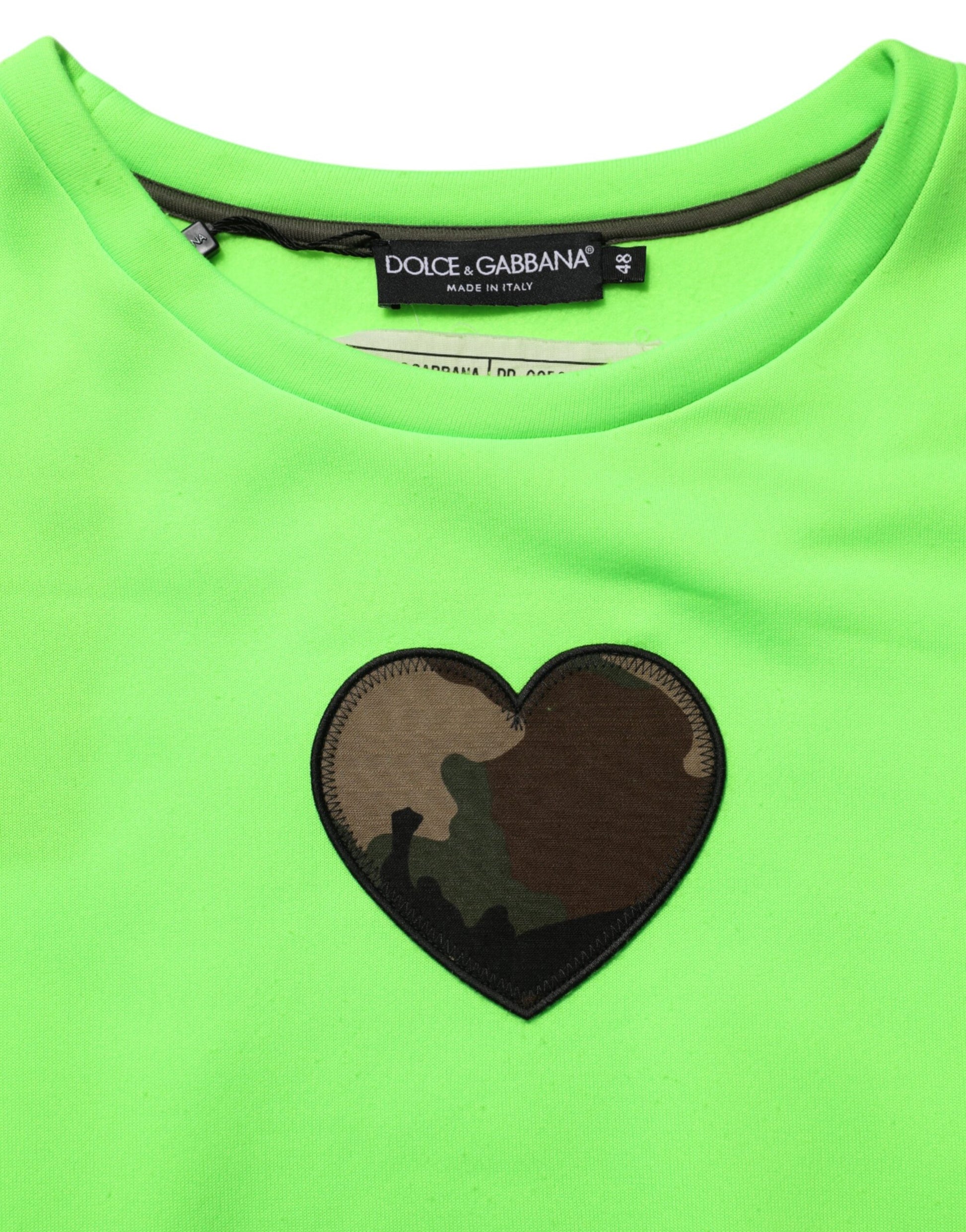Green Patchwork Men Sweatshirt Sweater