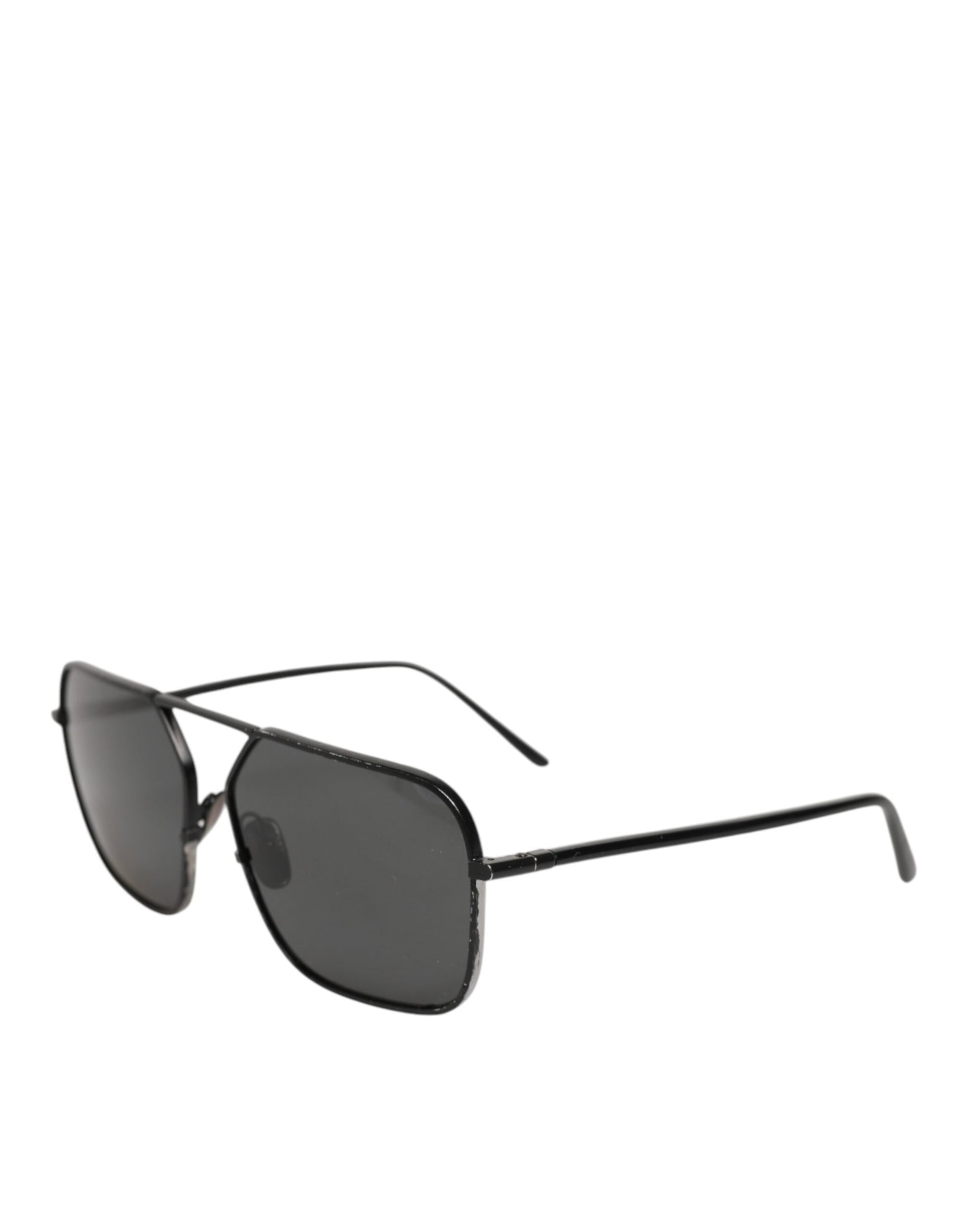 Black Metal Frame Square Lenses Shades Eyewear Sunglasses