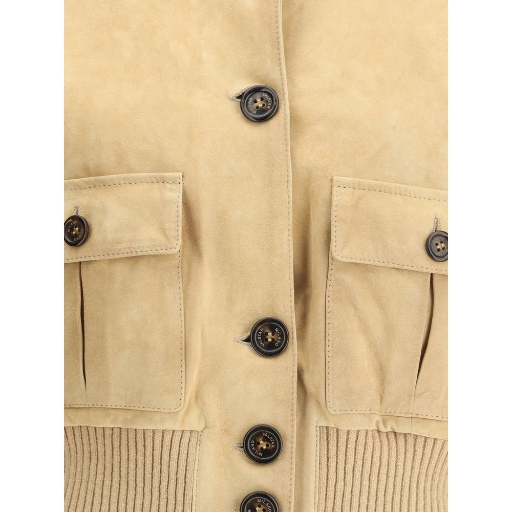 Beige Goatskin Clothing